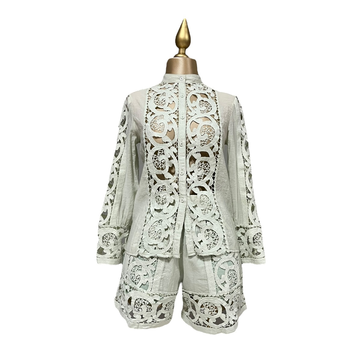 Conjunto Calado Color Verde Agua MUSSI