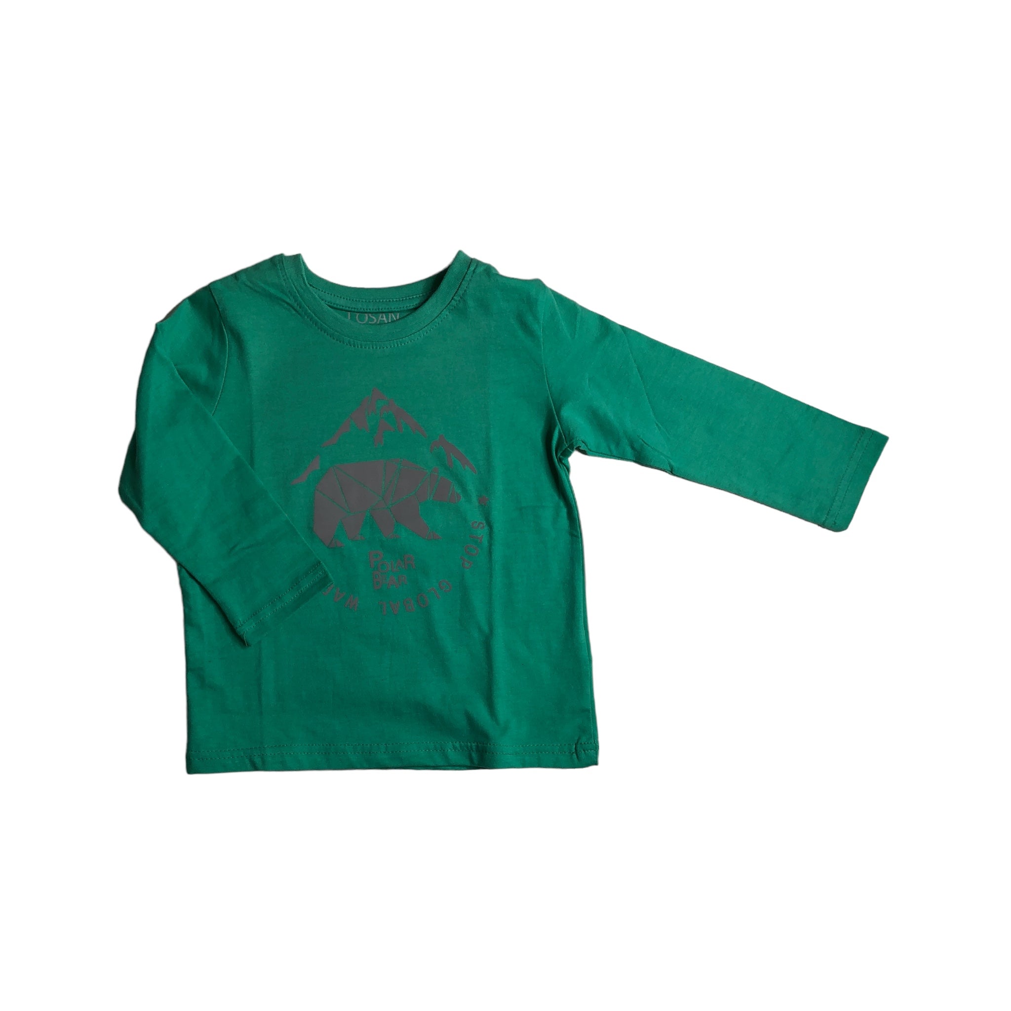 Playera “POLAR BEAR” verde niño LOSAN