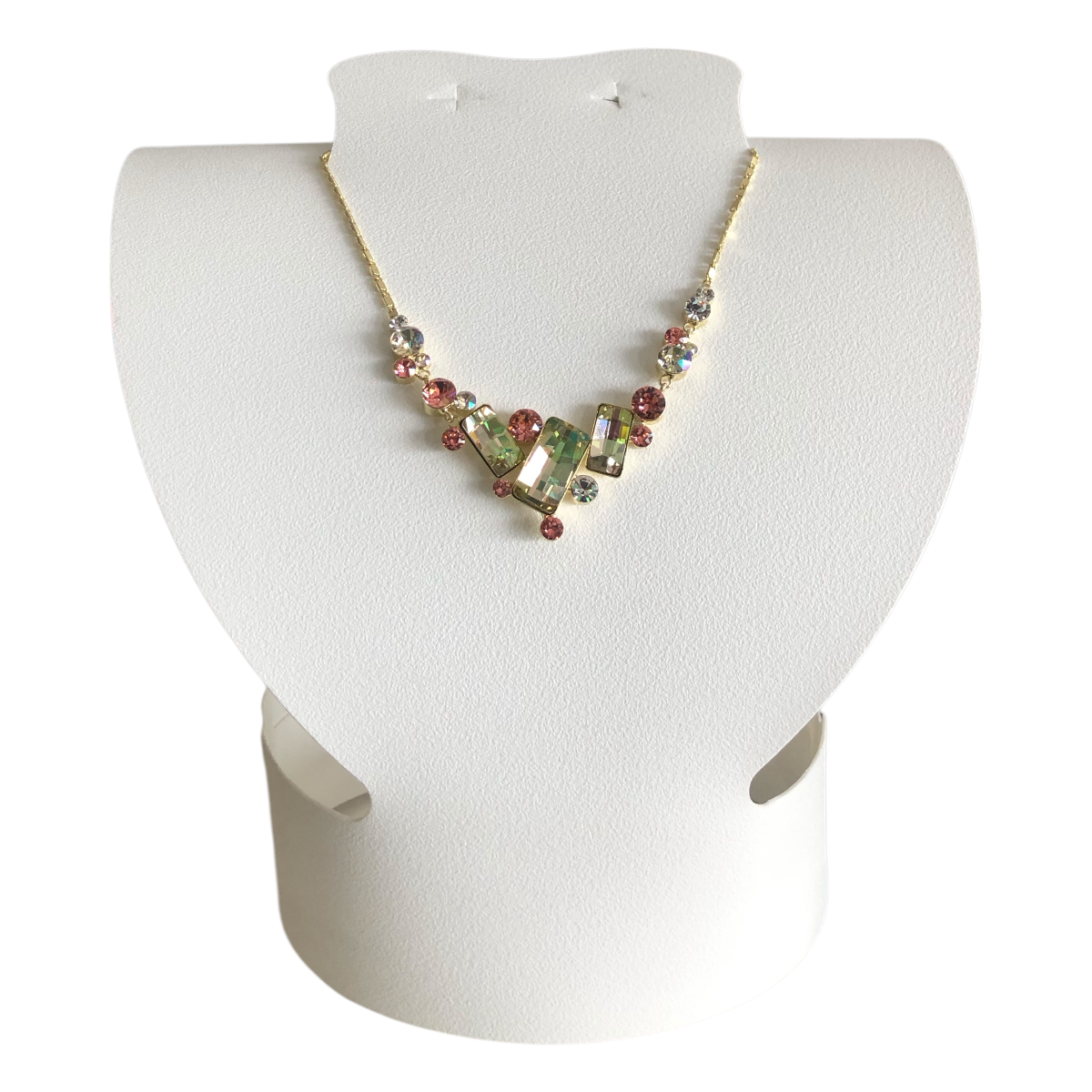 Collar Con Cristales Checo Multicolor
