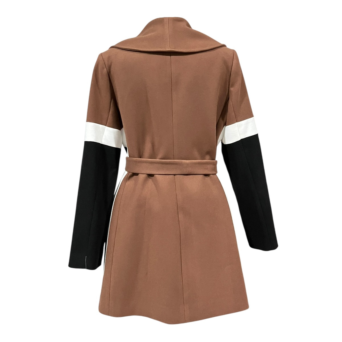 Abrigo Cafe/Negro/Hueso Con Cinturón Para Dama MUSSI