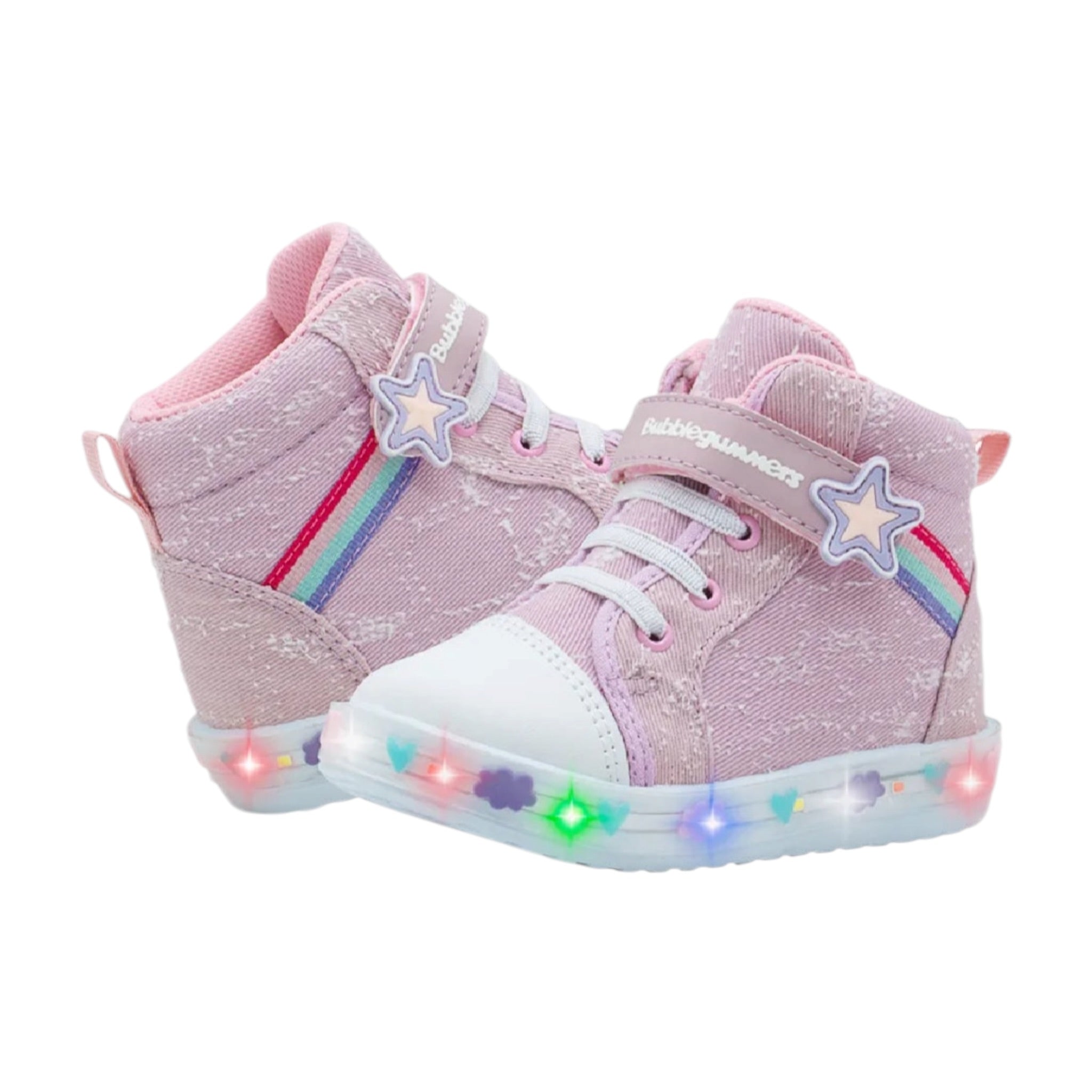 Tenis Con Luz  Arlet Luz Rosa Bubble Gummers