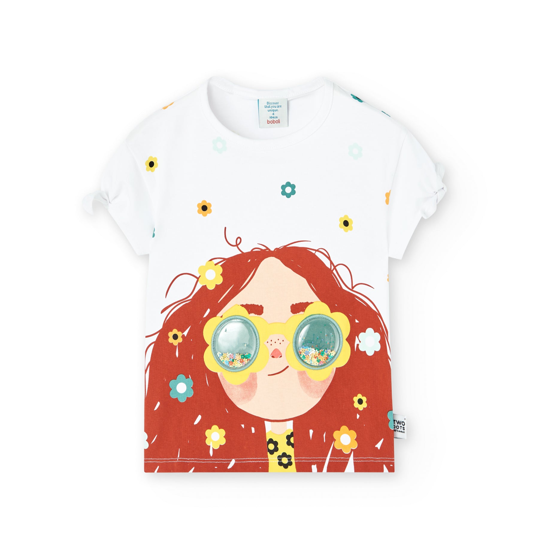 Playera Blanca Para Niña BOBOLI