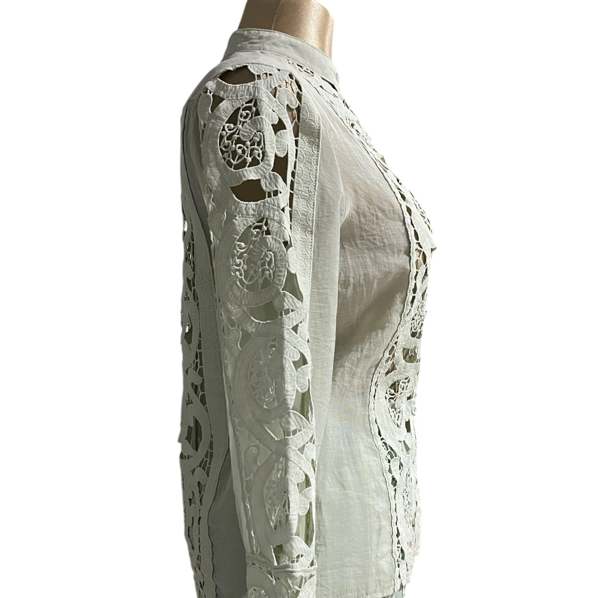 Conjunto calado color verde agua