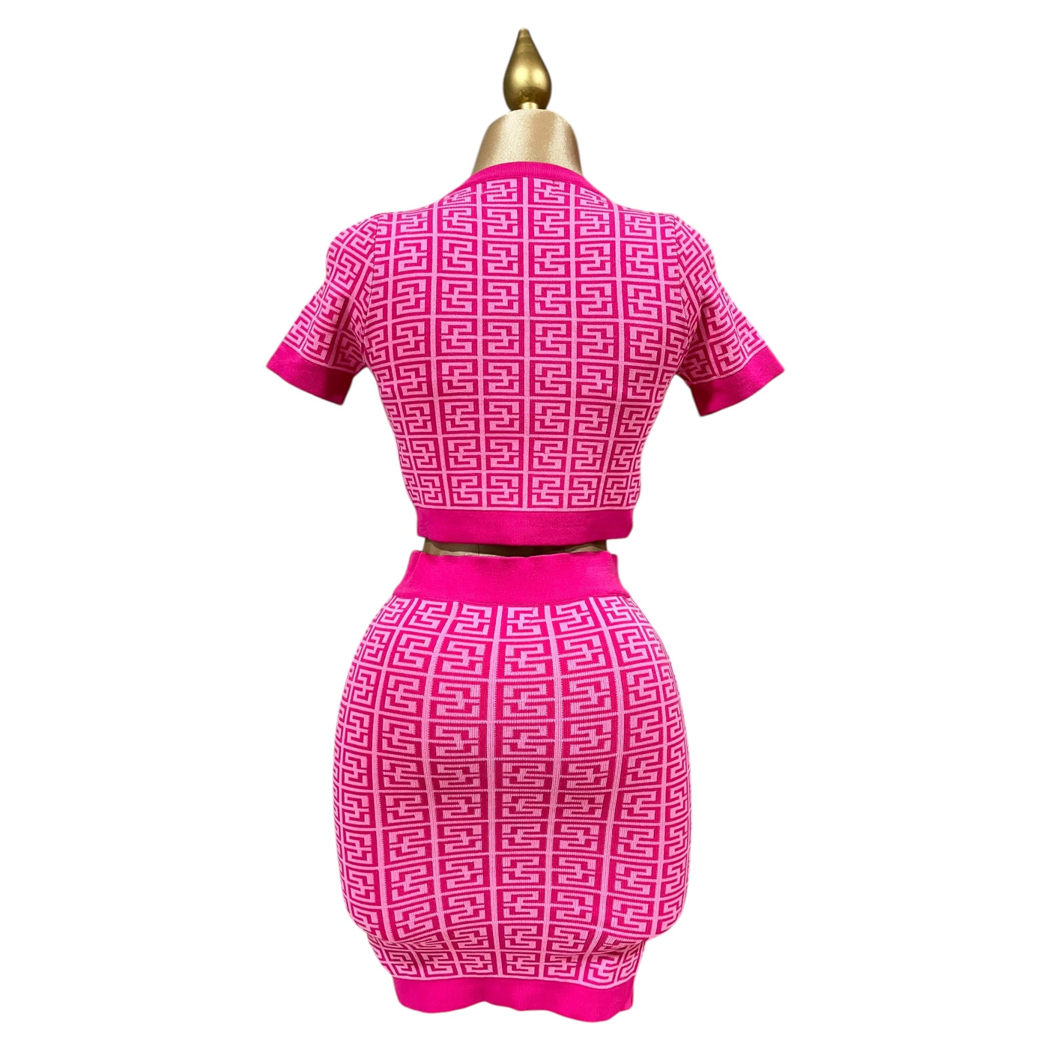 Conjunto falda top ensamble Fucsia LC