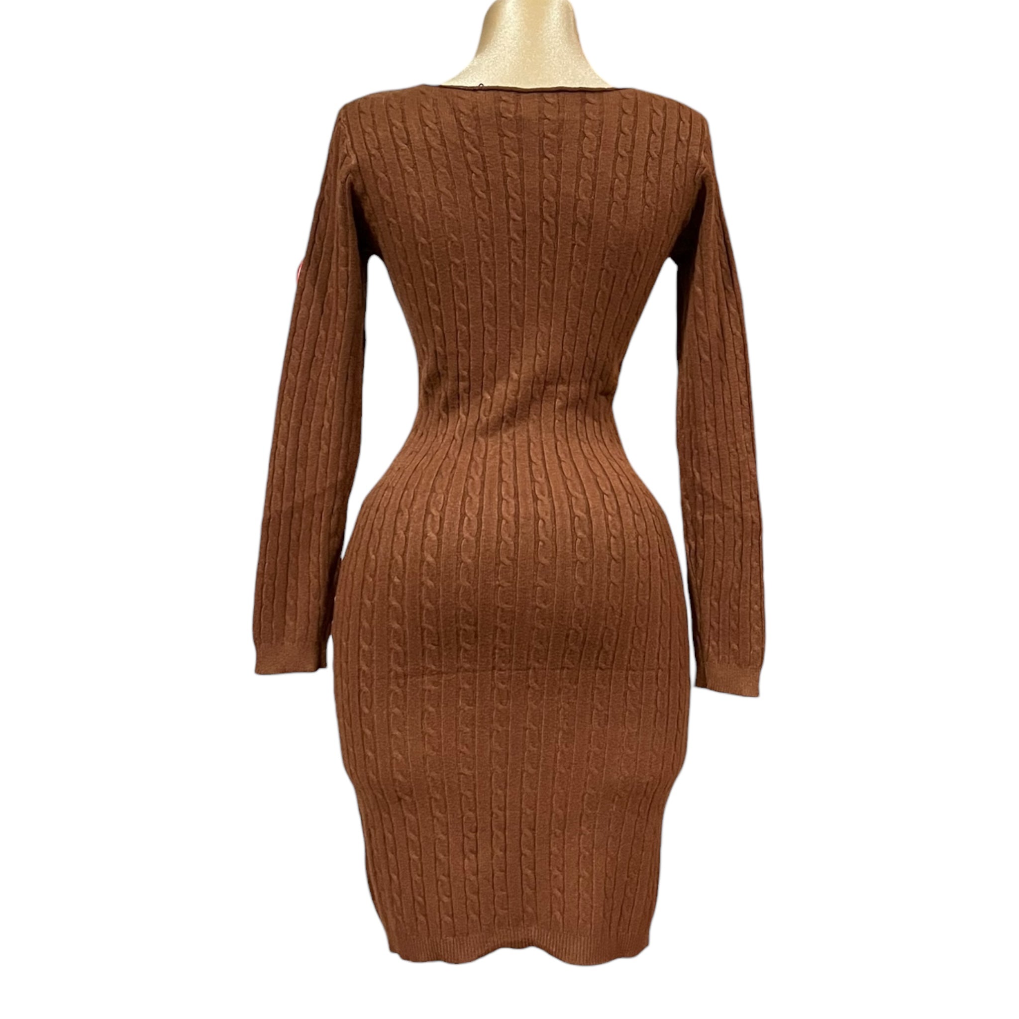 Vestido Tejido Ocre Para Dama MUSSI