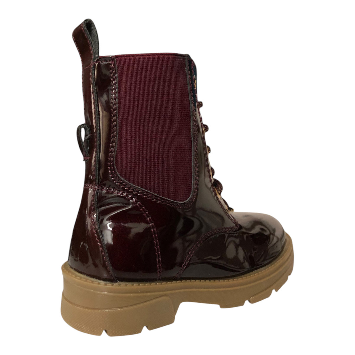 Bota Charol Merlot Para Niña Patey Girls