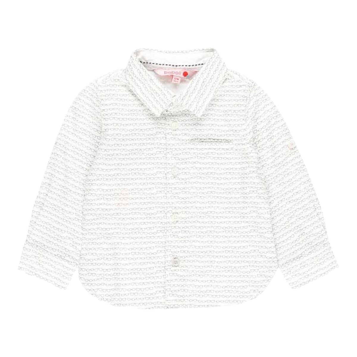 Camisa de popelín con estampado de gafas para bebe y niño BOBOLI