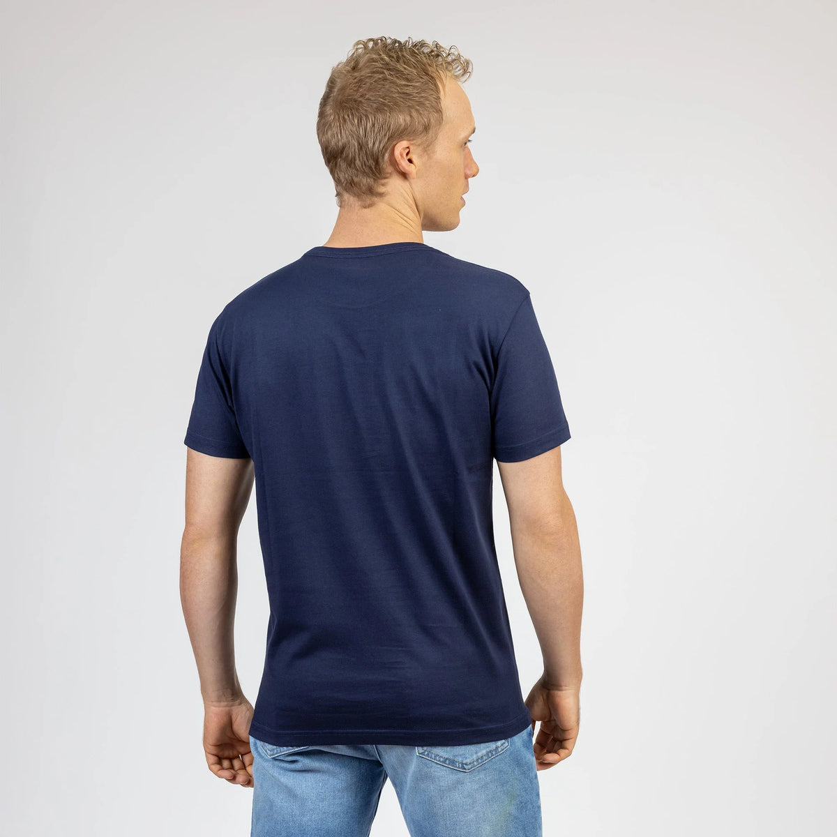 Playera Manga Corta De Hombre Estampado Azul Nautica Jeans