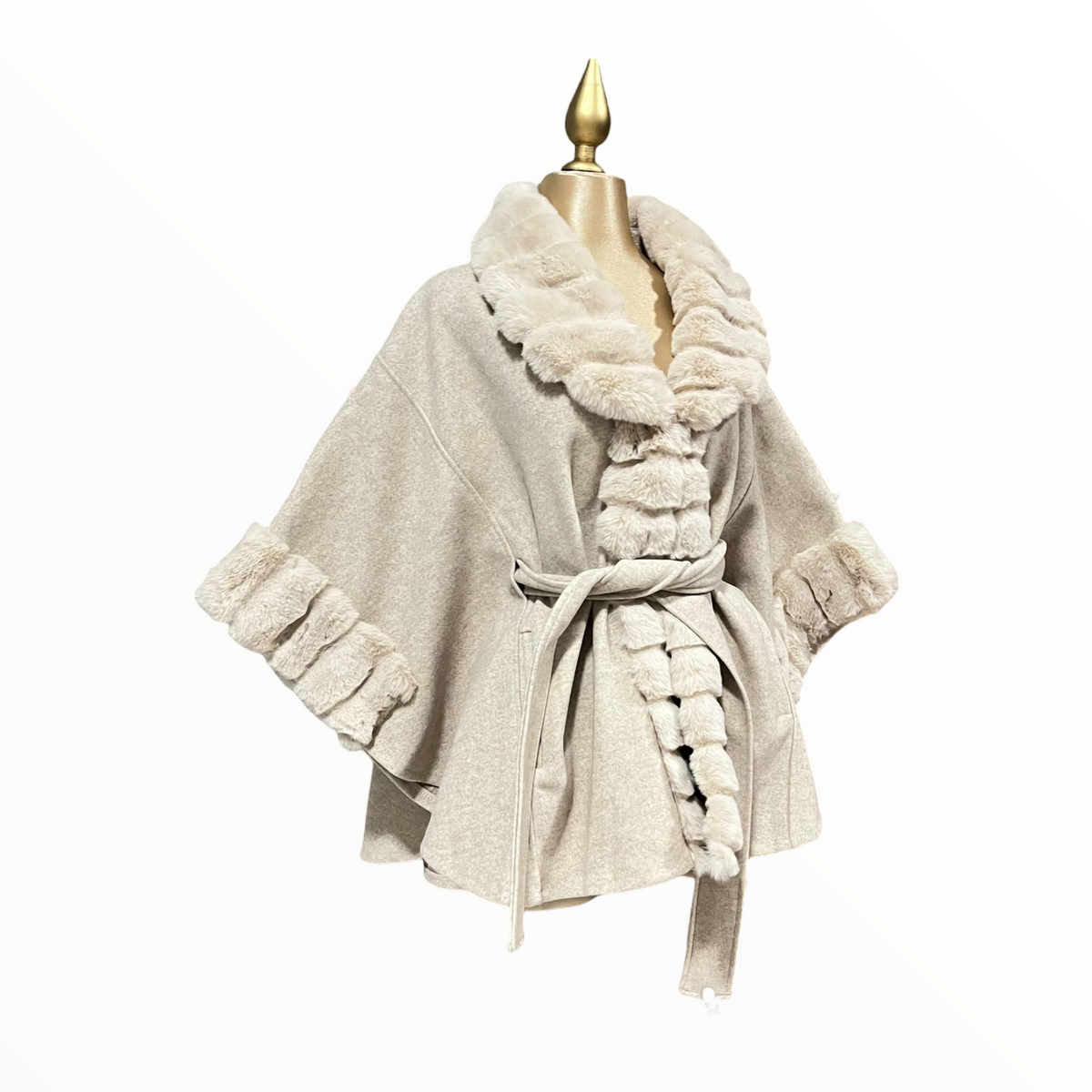 Capa Beige Con Cinturón MUSSI