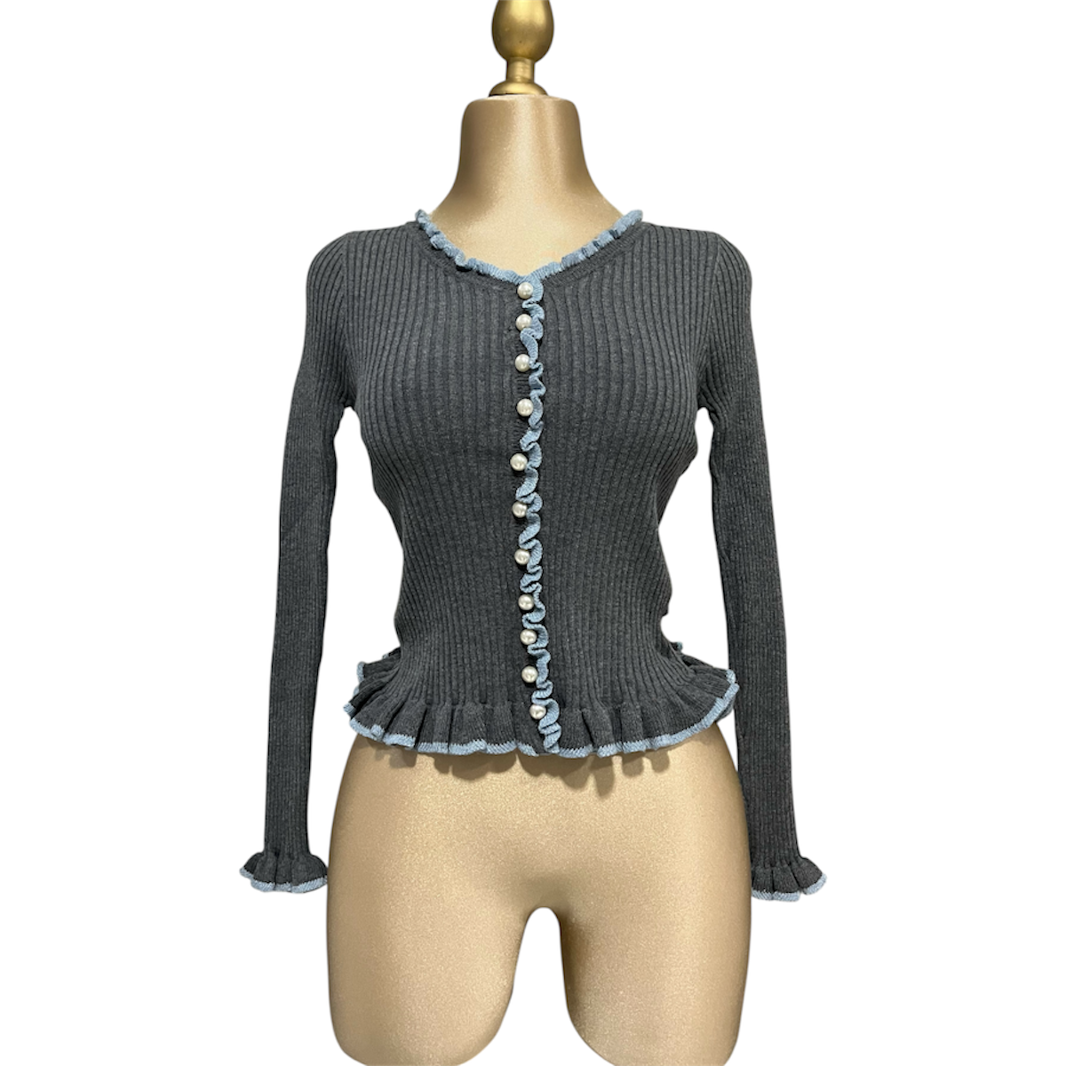 Suéter Gris Oxford Para Dama