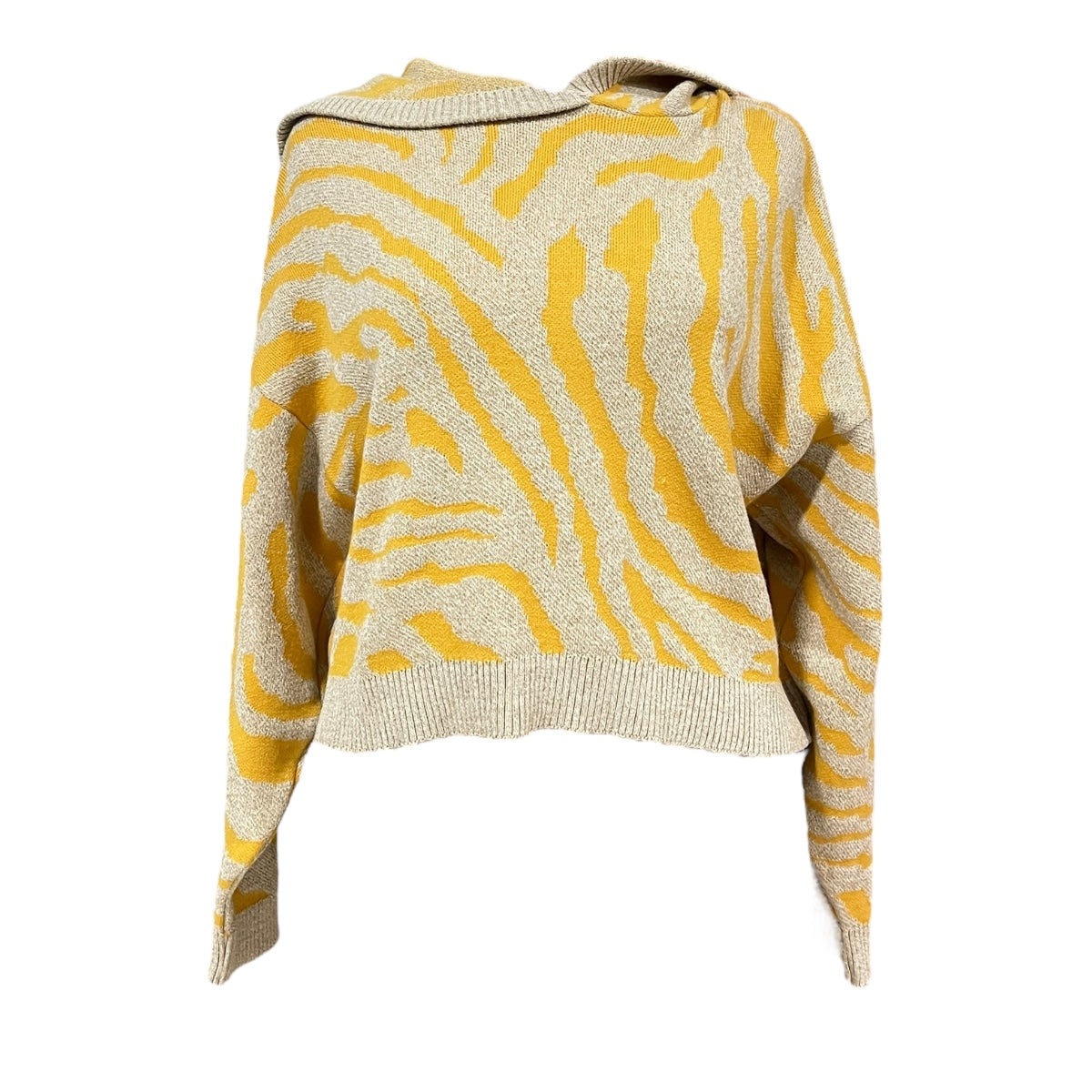 Sudadera Con Capucha Zebra Color Amarillo Para Mujer OM