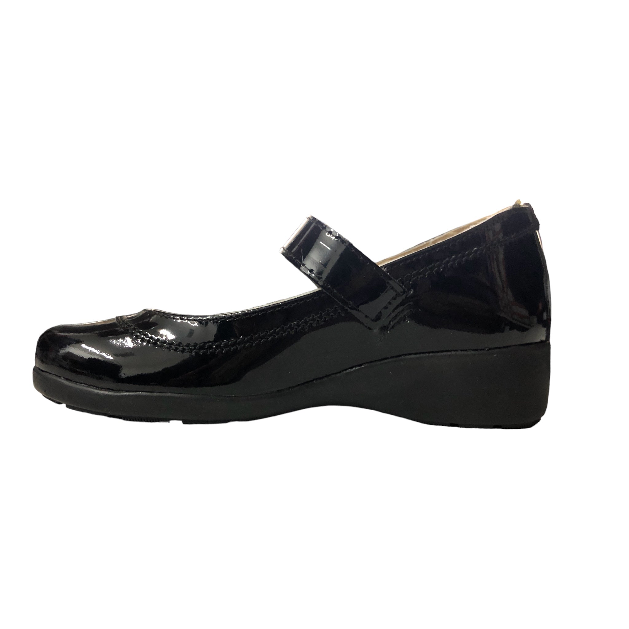 Zapato Escolar Mini Tacón Color Negro Dogi