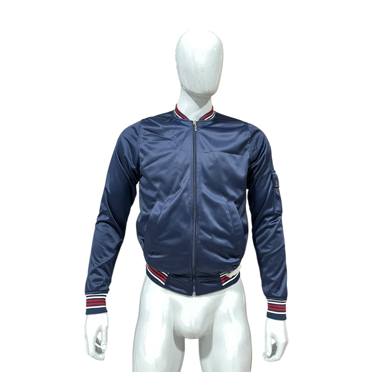 Chamarra Bomber Azul Para Caballero Varanasi