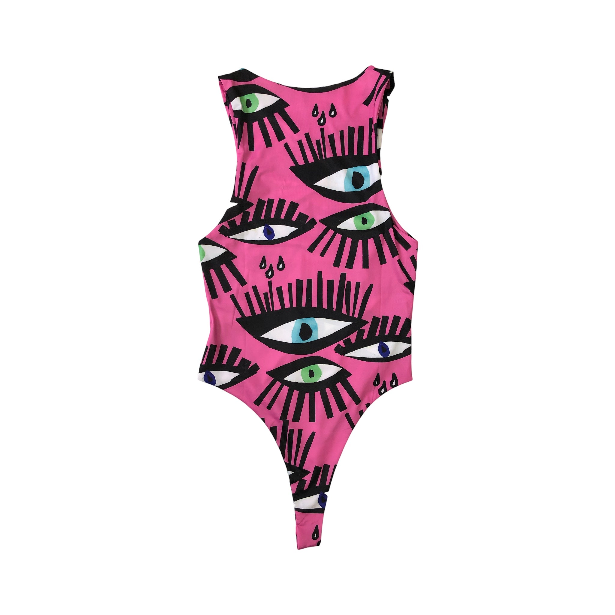 Body Fucsia Estampado Ojos LC.
