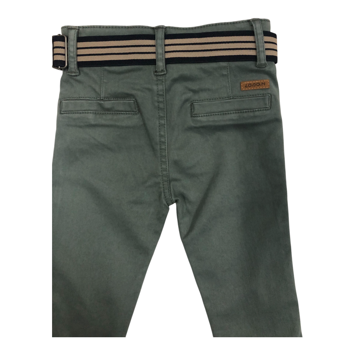 Pantalón Con Cinturón Verde Oscuro Para Bebé Niño LOSAN