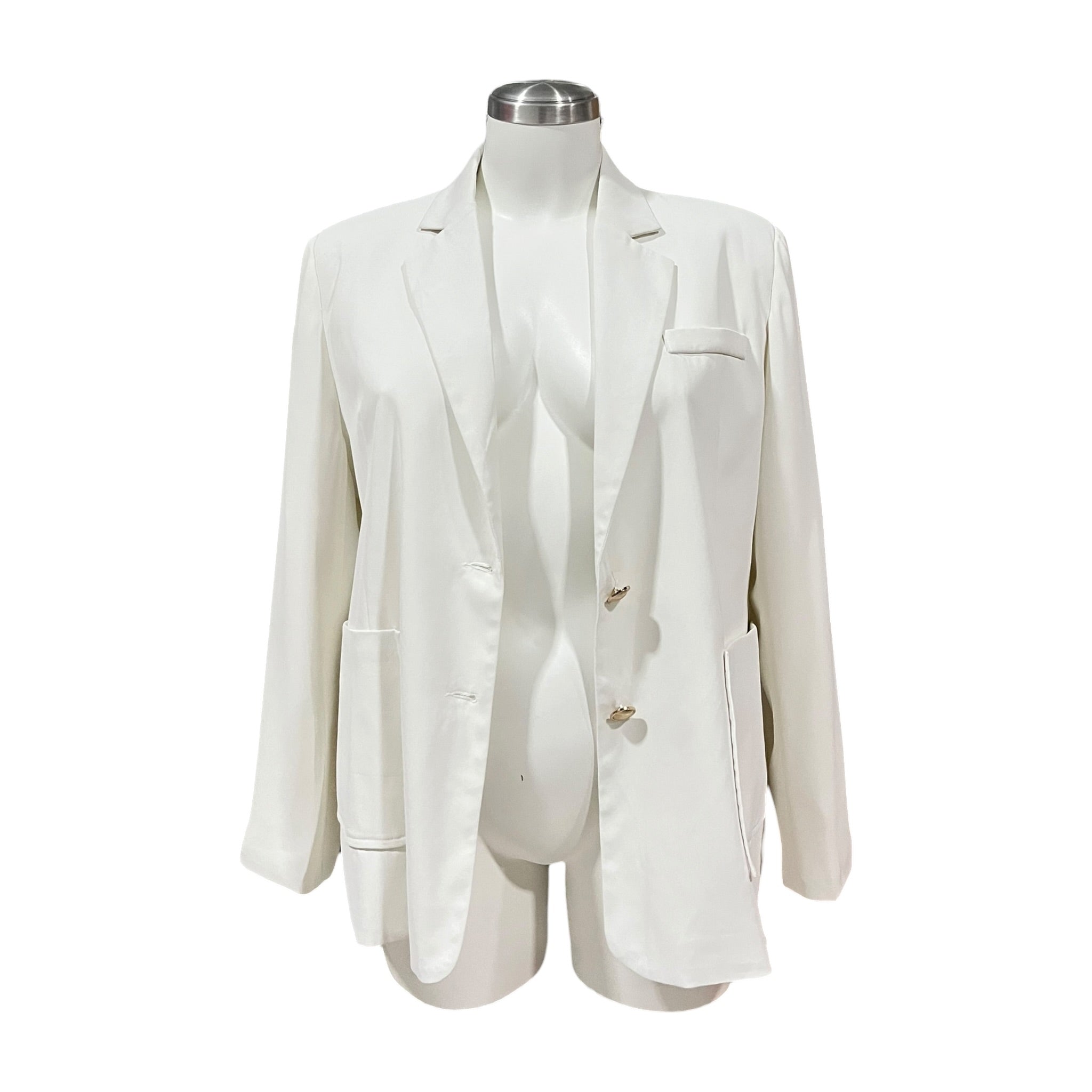 Saco Clásico Elegante Blanco Curvy LC