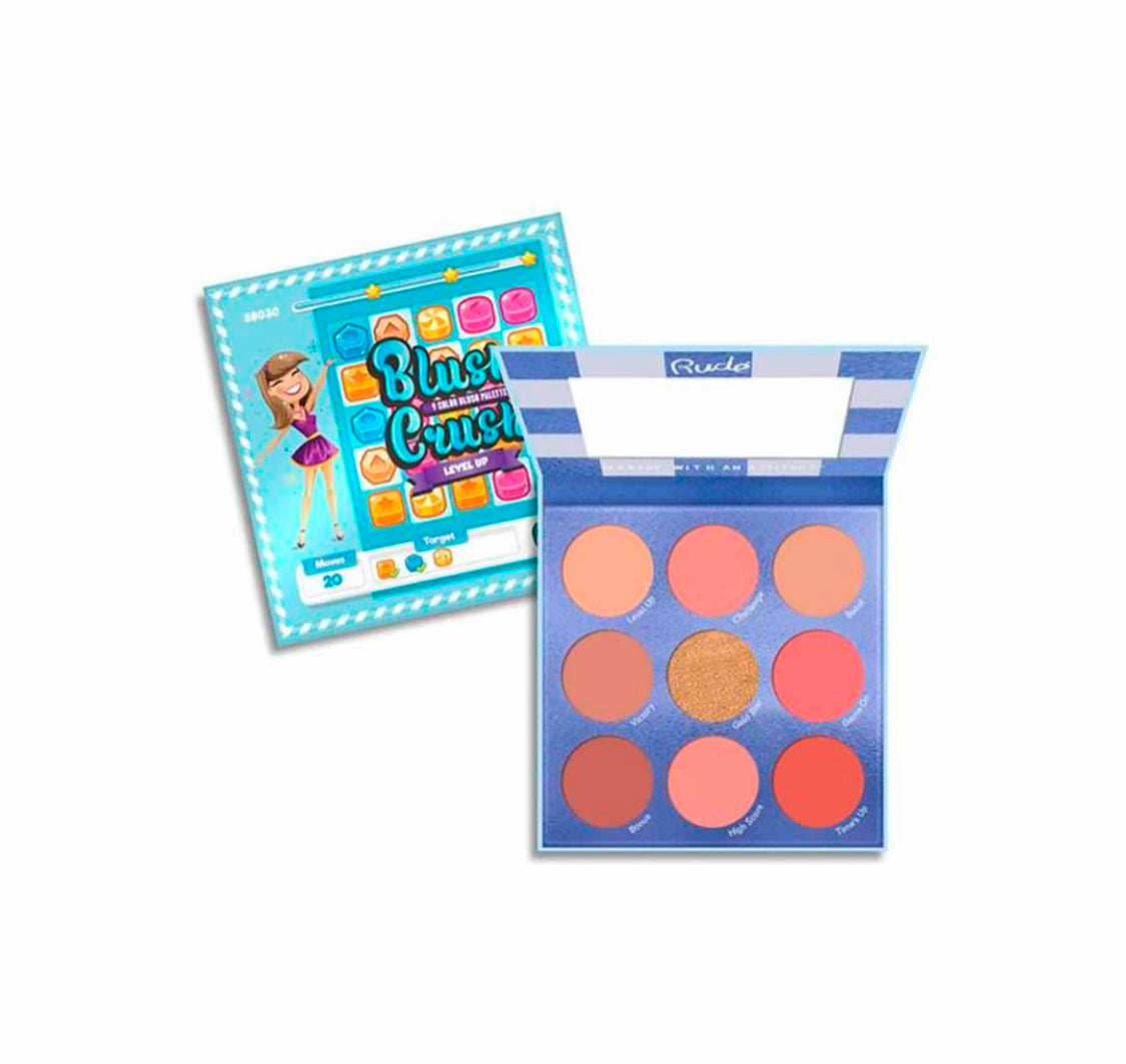 Paleta De 9 Rubores Blush Crush Level Up Rude