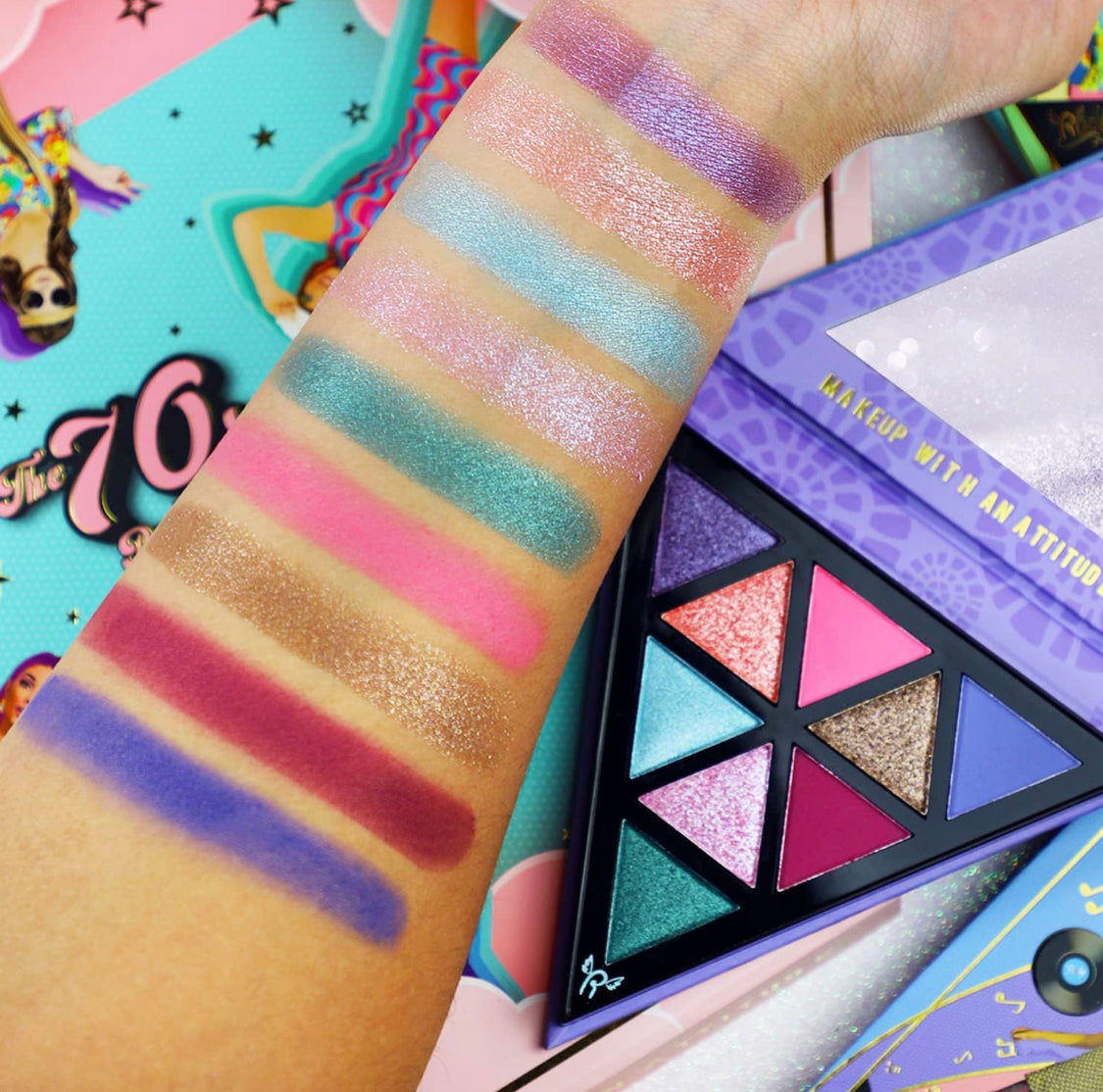 Paleta De Sombras The 70s Ranura de amor Rude Cosmetics