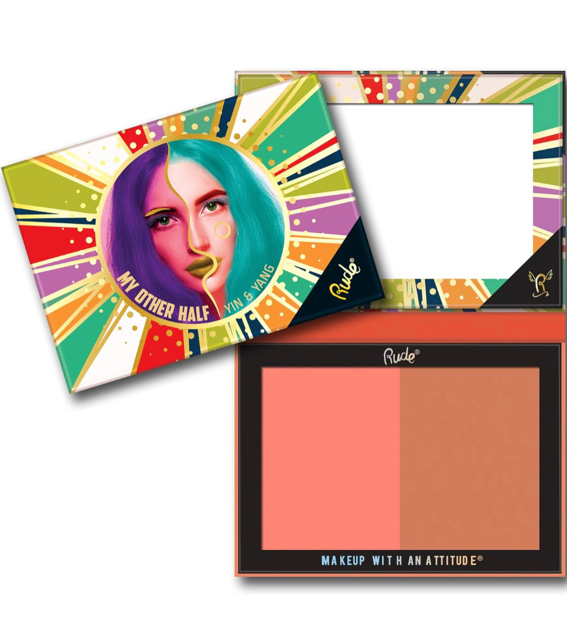 Paleta De Rostro Dúo Tono My Other Half Duo Yin & Yang Rude Cosmetics