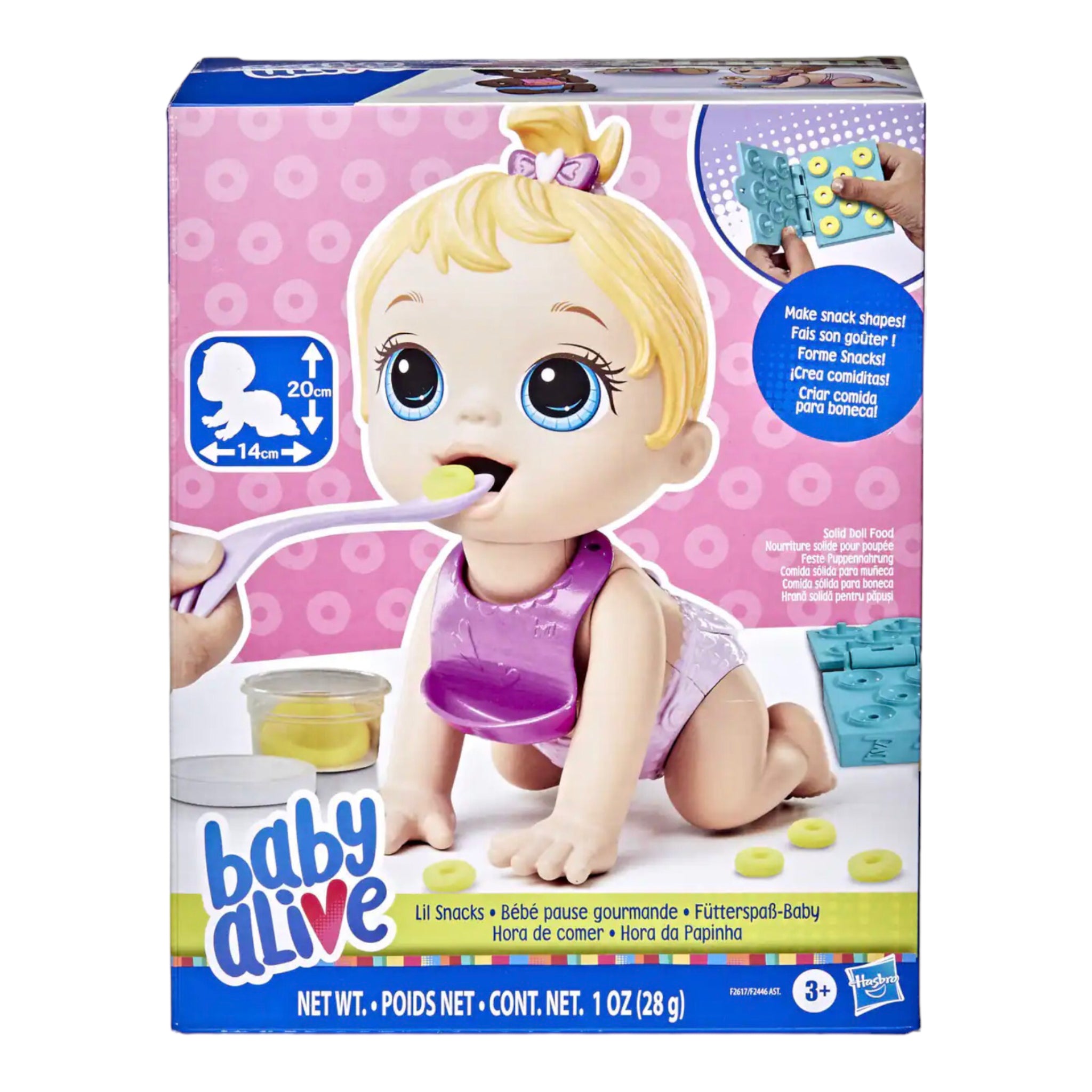 Muñeca Baby Alive Lil Snacks Hora De Comer Hasbro