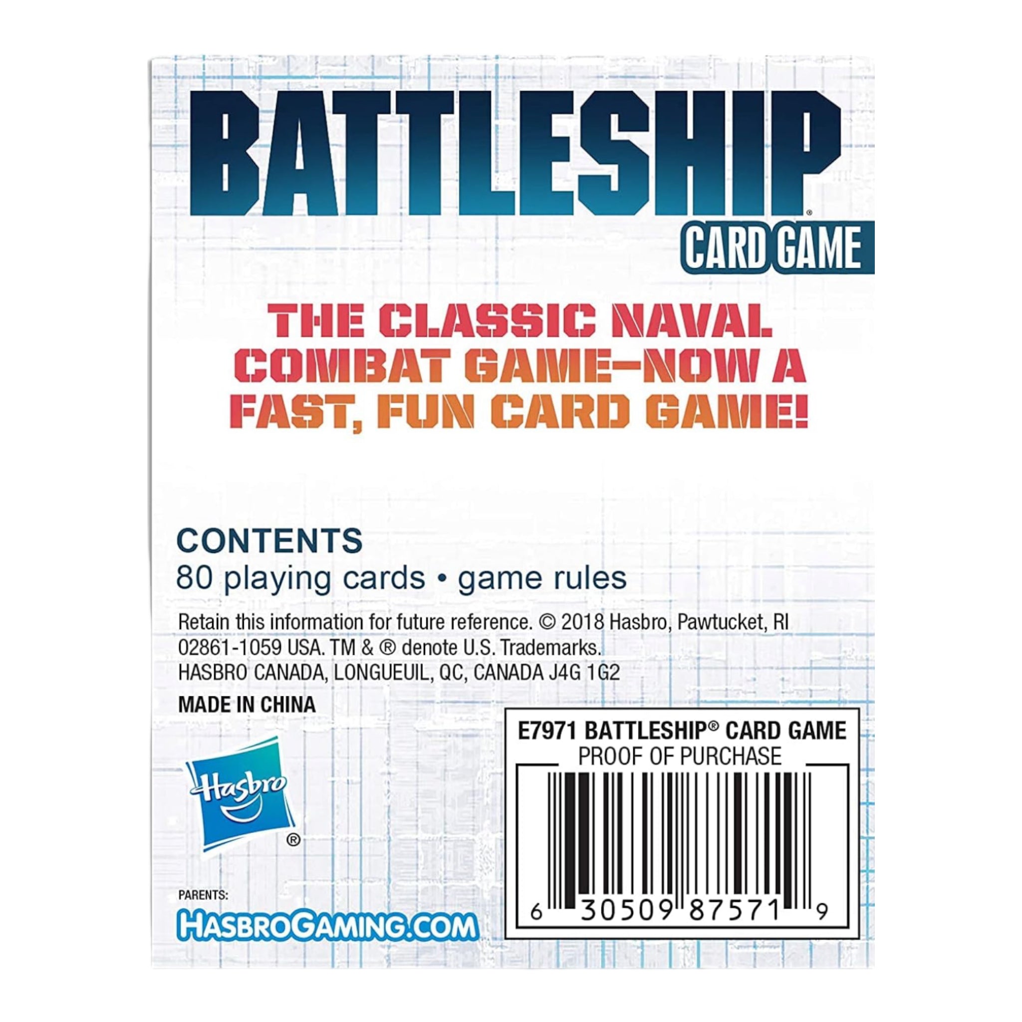 Juego De Cartas Battleship Hasbro Gaming