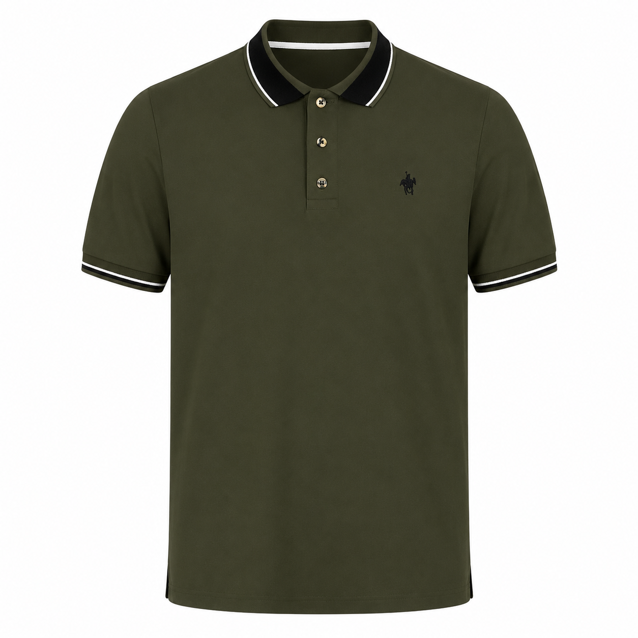 Playera Polo Color Olivo Rock Hampton Polo Team