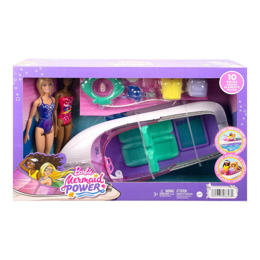 Barbie Mermaid Power Bote con Muñecas Mattel