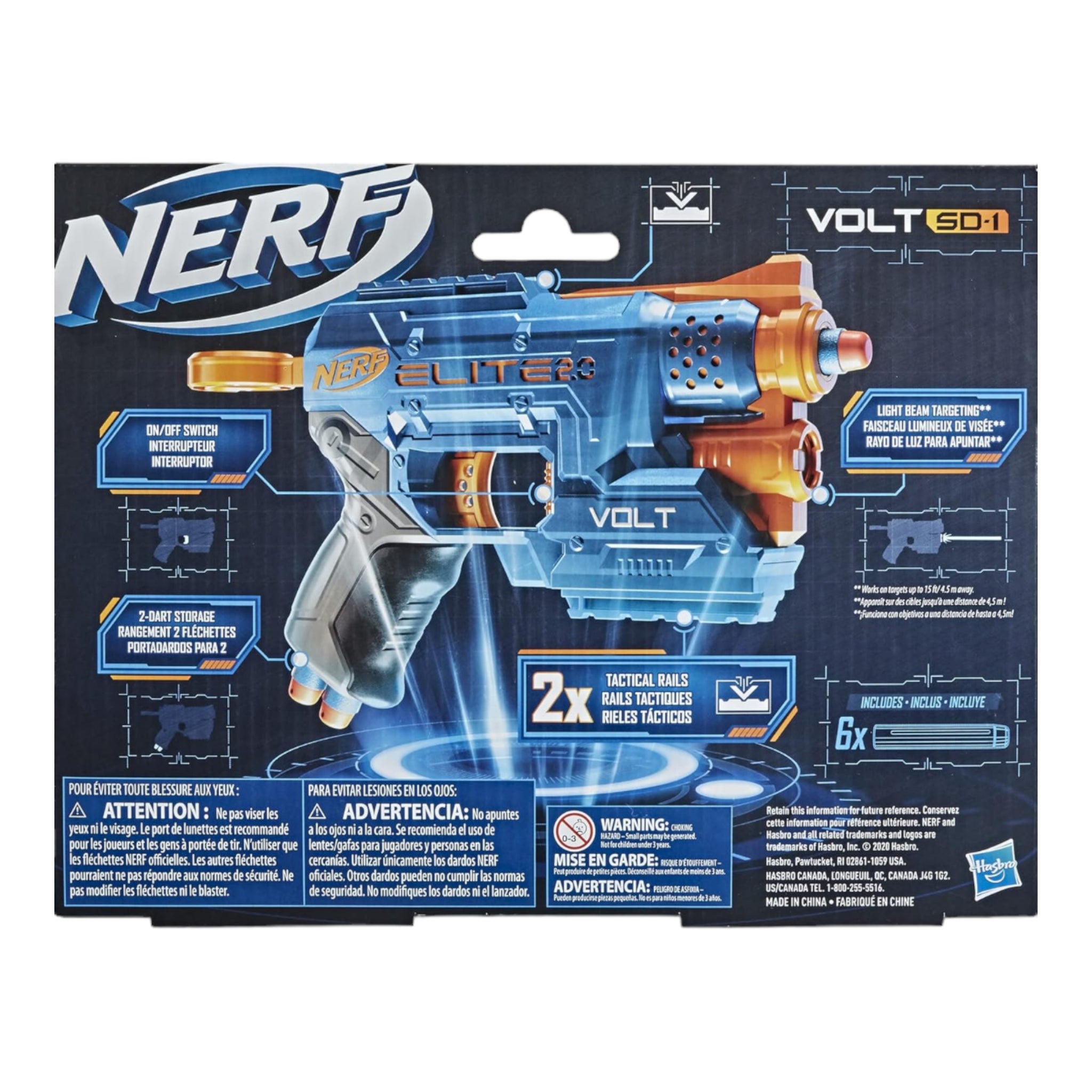 Lanzador De Dardos Nerf Elite 2.0 Volt SD-1 Hasbro