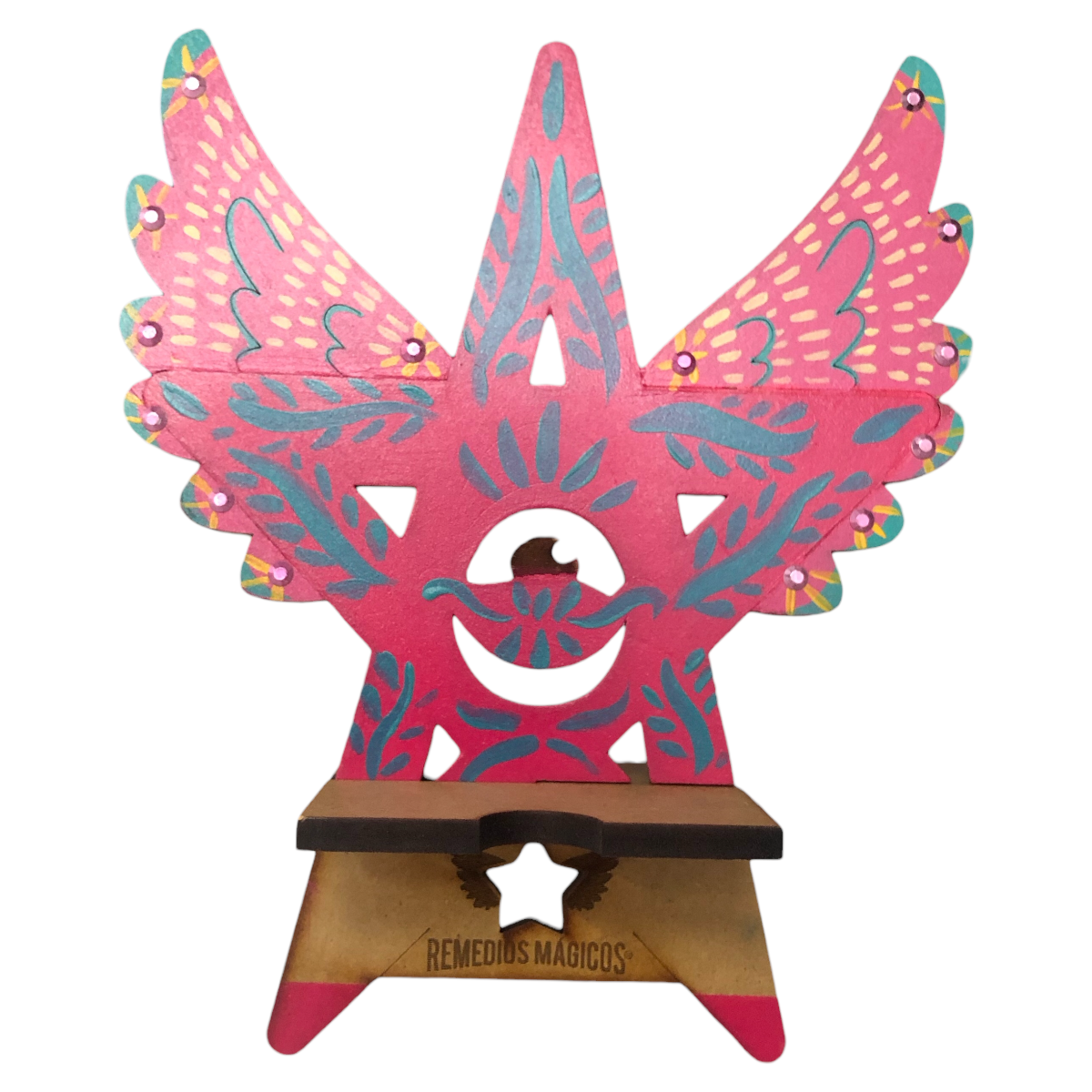 SOPORTE PINTADO A MANO REUTIL Y DECORATIVO - ESTRELLA CH