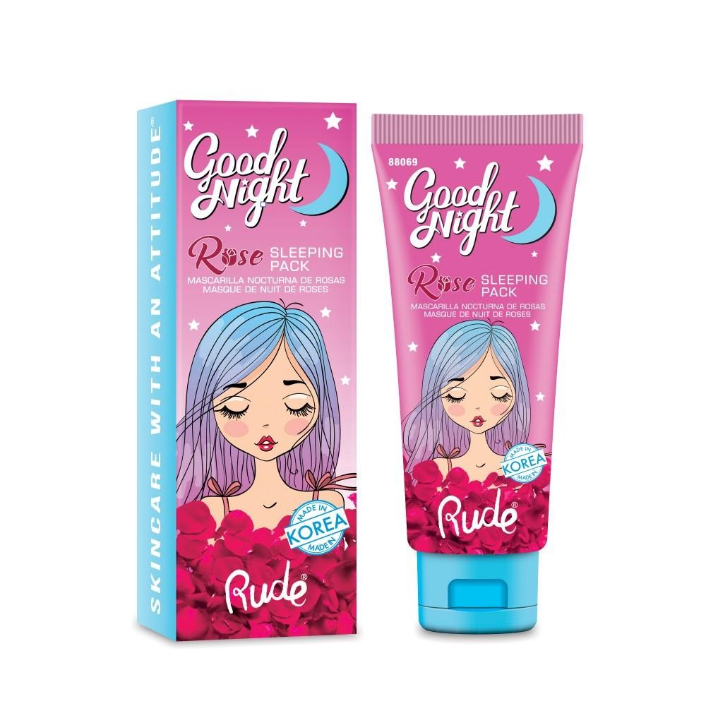 Good Night Rose Sleeping Mascarilla De Noche Rude Cosmetics