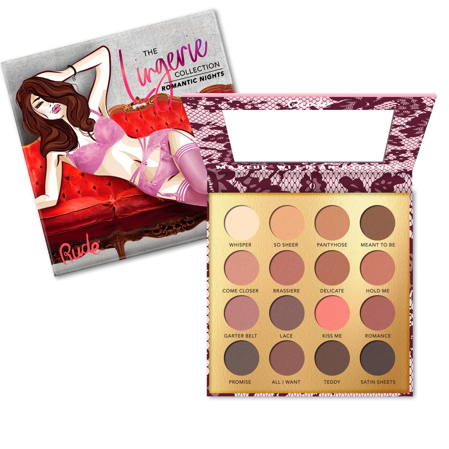Paleta De Sombras The Lingerie Collection - Romantic Nights Rude Cosmetics