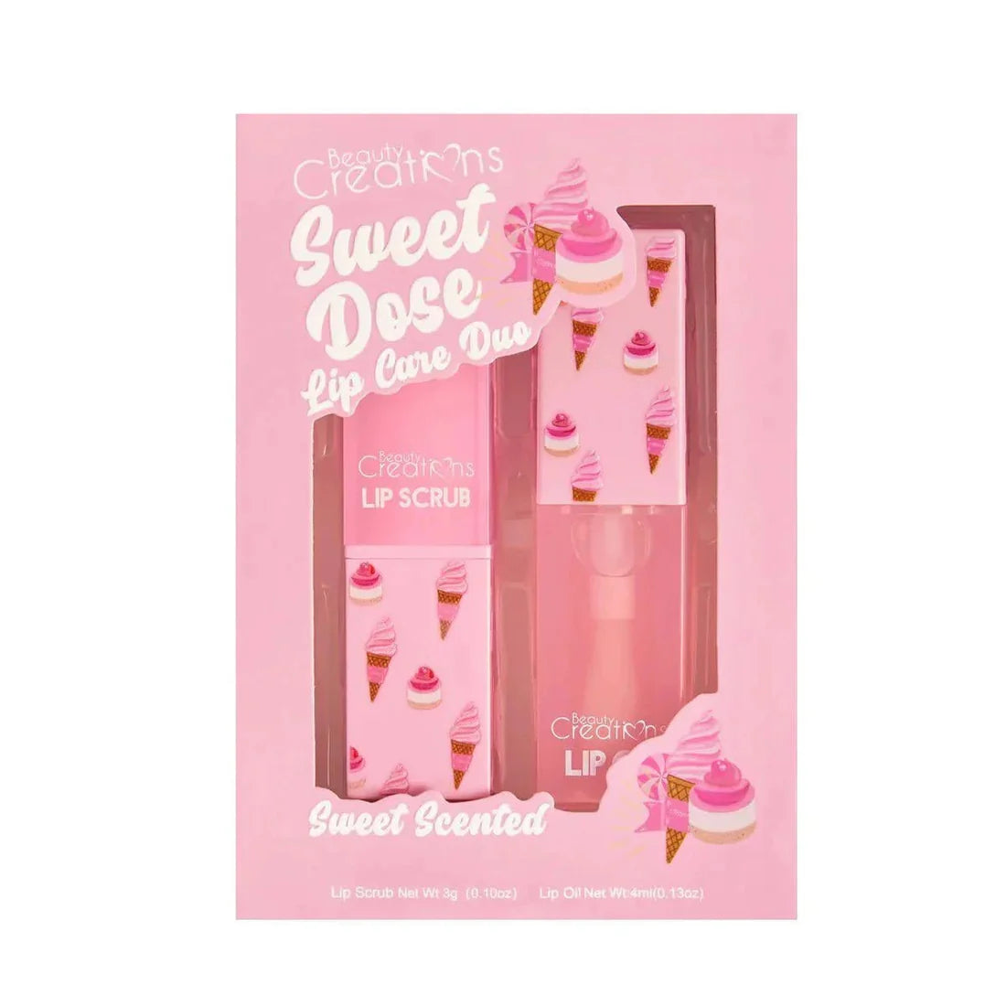 Set Dúo Exfoliante Y Aceite Humectante Para Labios BEAUTY CREATIONS