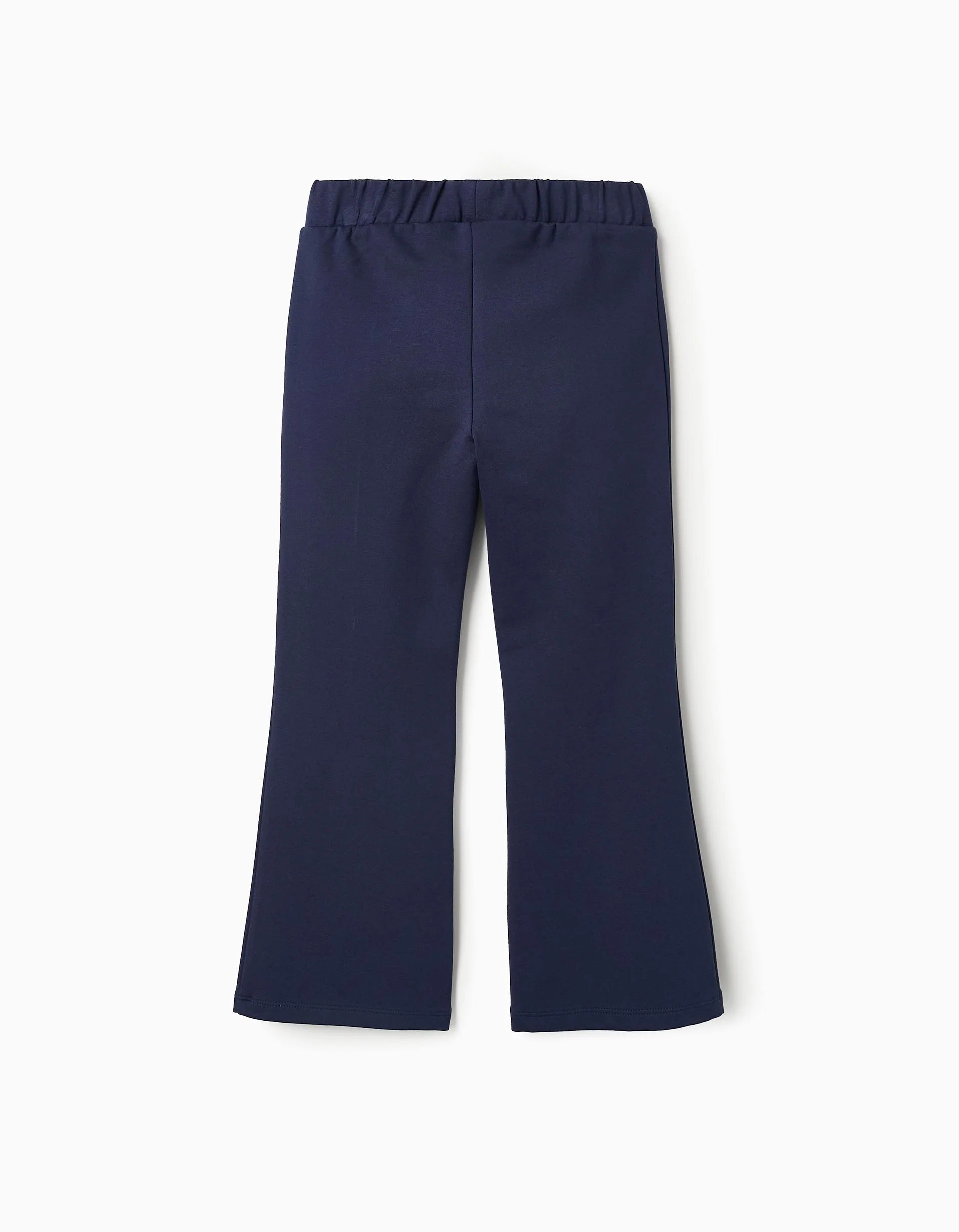 Pantalones Flare en Punto Roma para Niña, Azul Oscuro ZIPPY