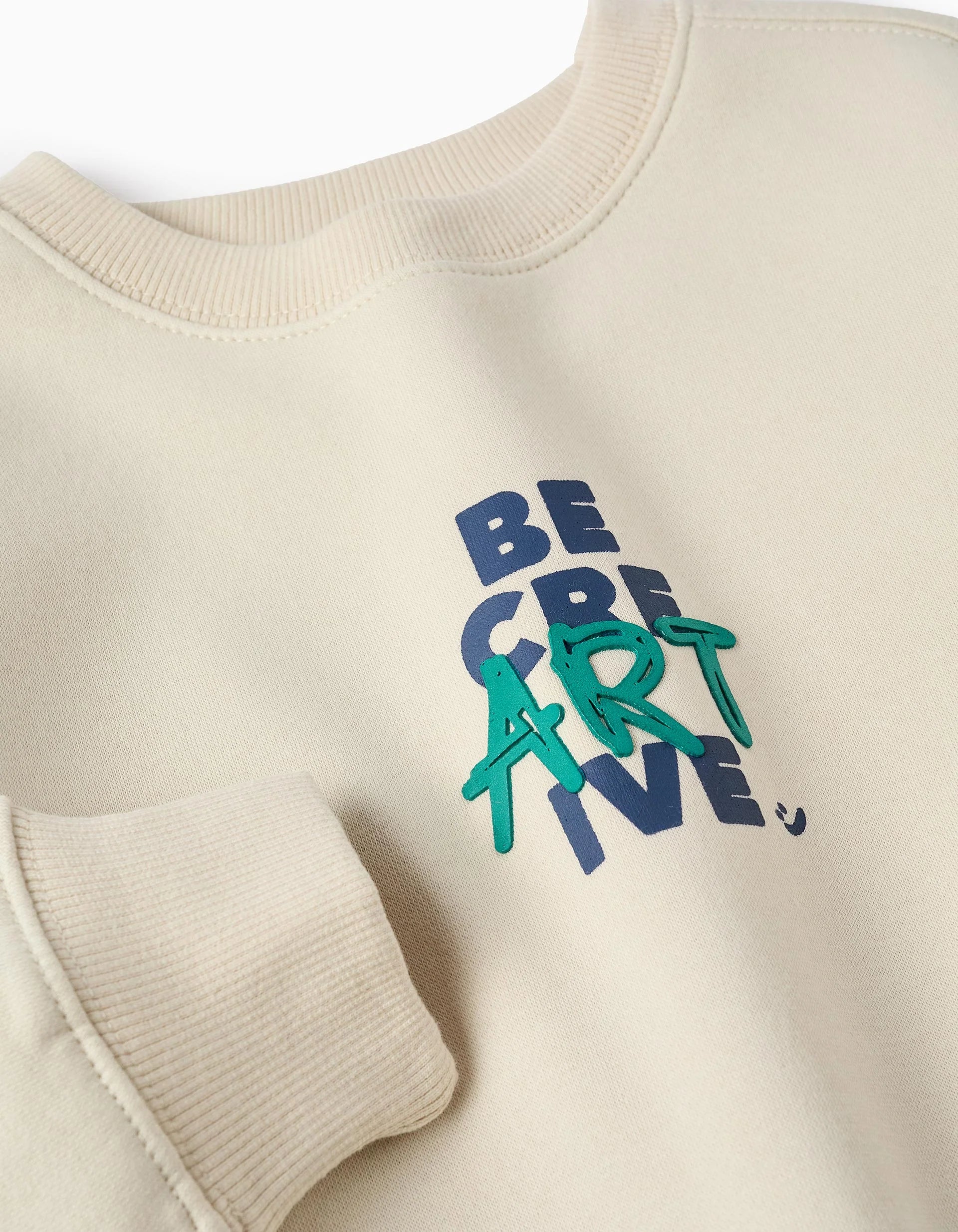 Sudadera Perchada para Niño CreARTive Beige ZIPPY