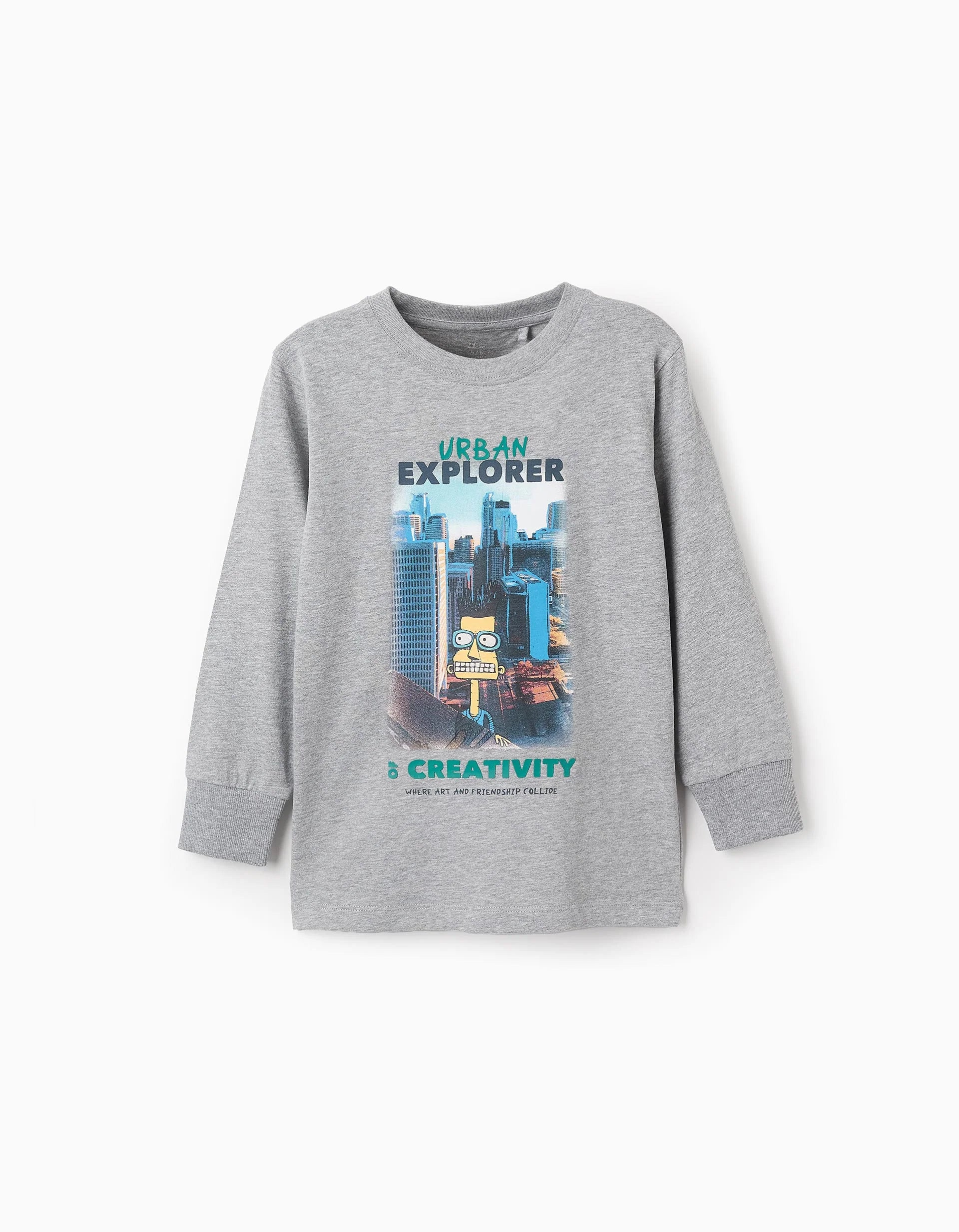 Playera de Manga Larga para Niño 'Urban Explorer Gris ZIPPY