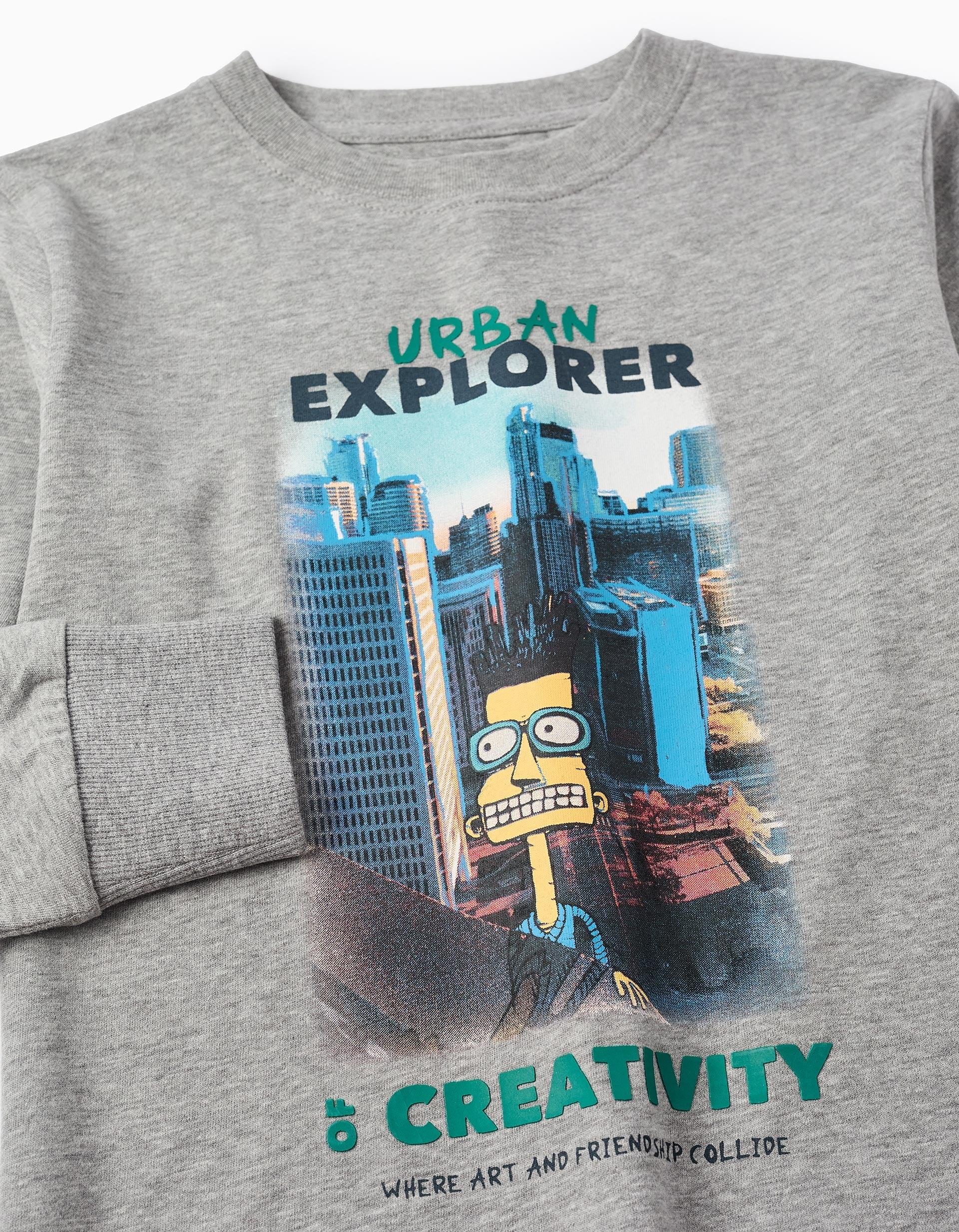 Playera de Manga Larga para Niño 'Urban Explorer Gris ZIPPY