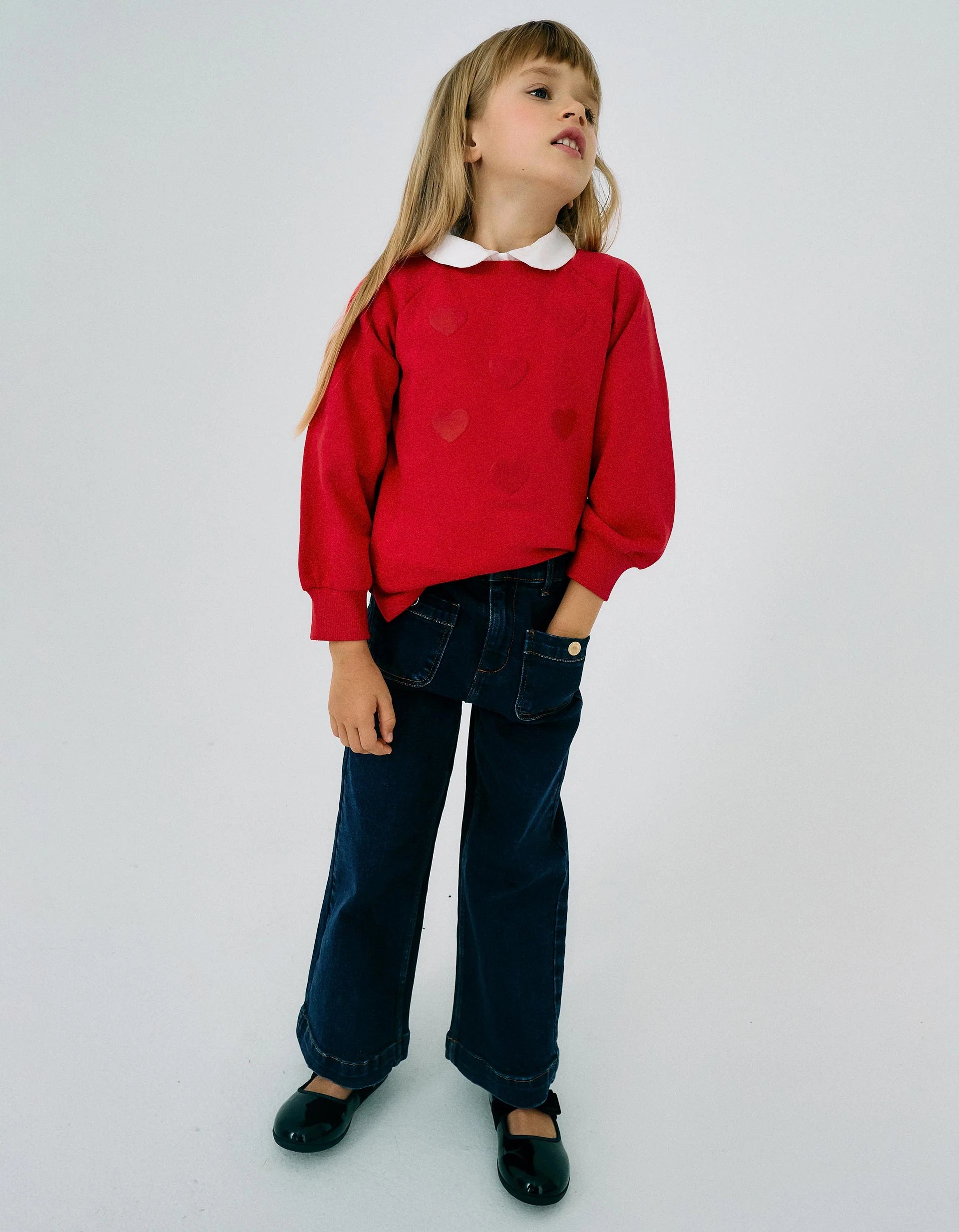 Pantalón Vaquero para Niña Wide Leg Azul Oscuro ZIPPY