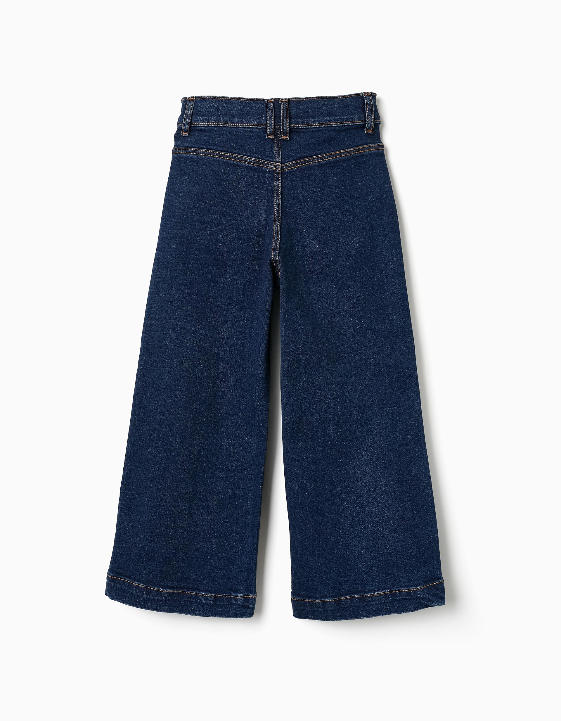 Pantalón Vaquero para Niña Wide Leg Azul Oscuro ZIPPY
