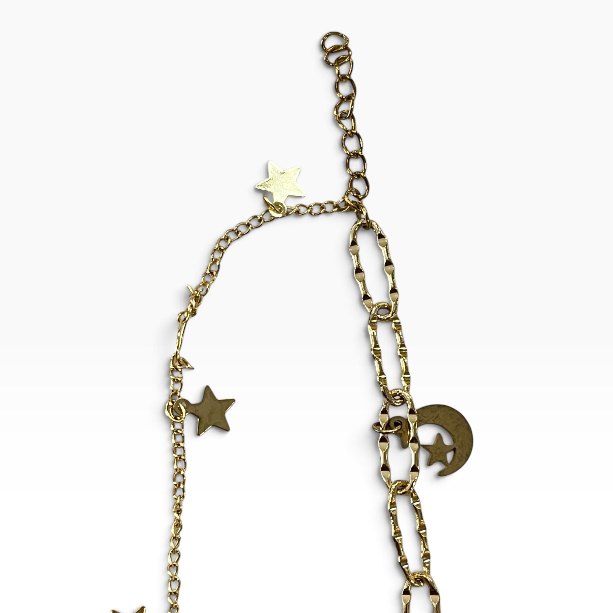 Pulsera Dorada Con Dije Candado y Pequeñas Zirconias