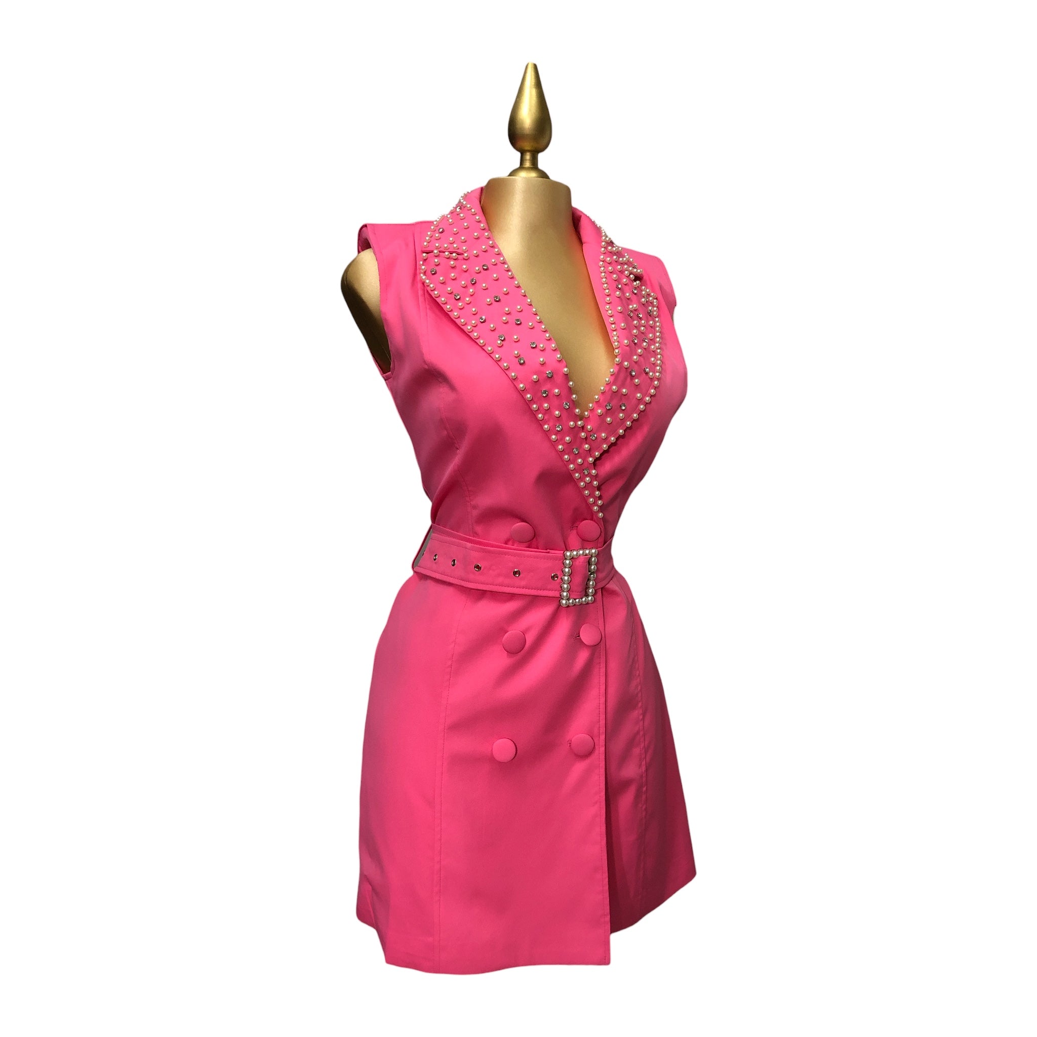 Vestido Pink Con Pedrería LC