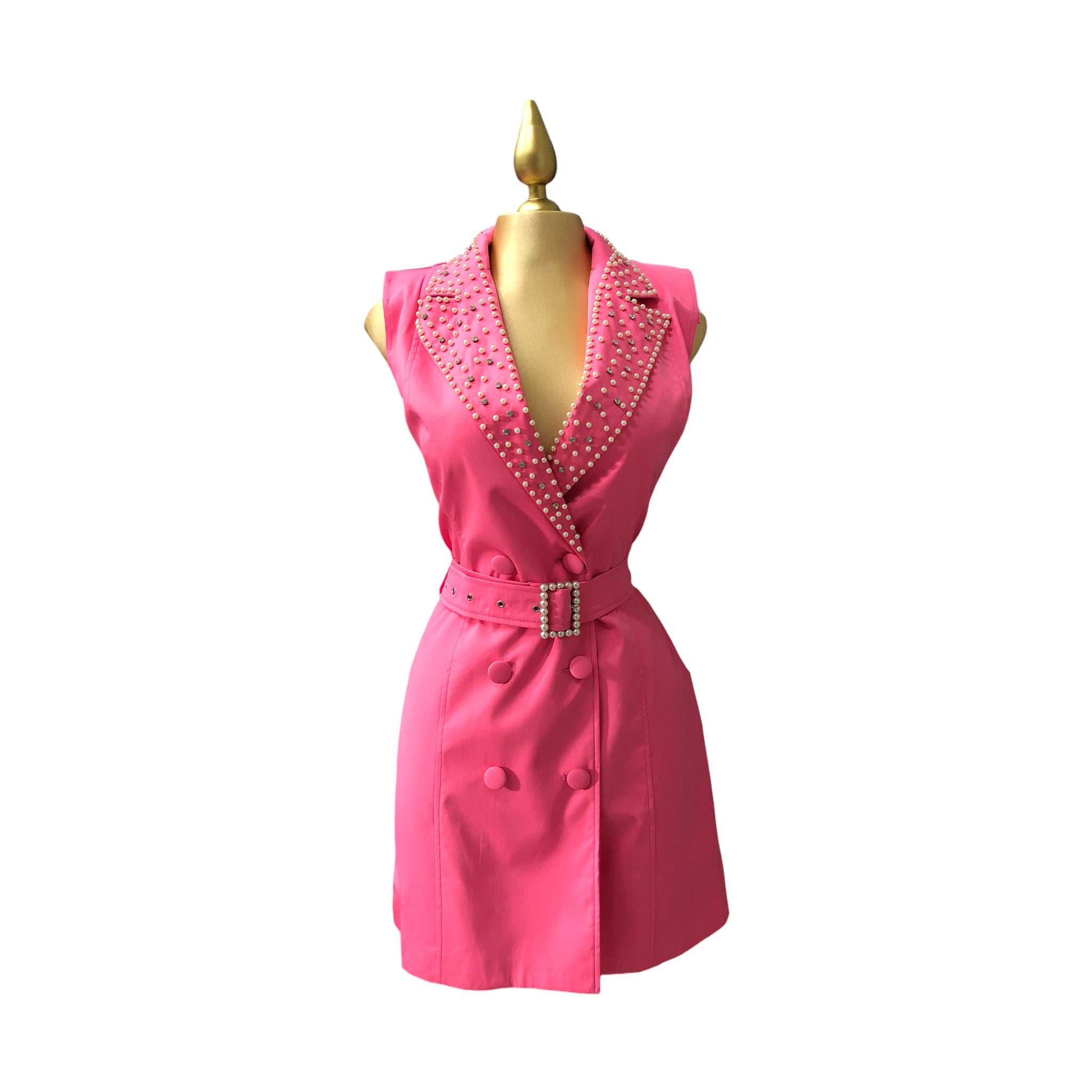 Vestido Pink Con Pedrería LC