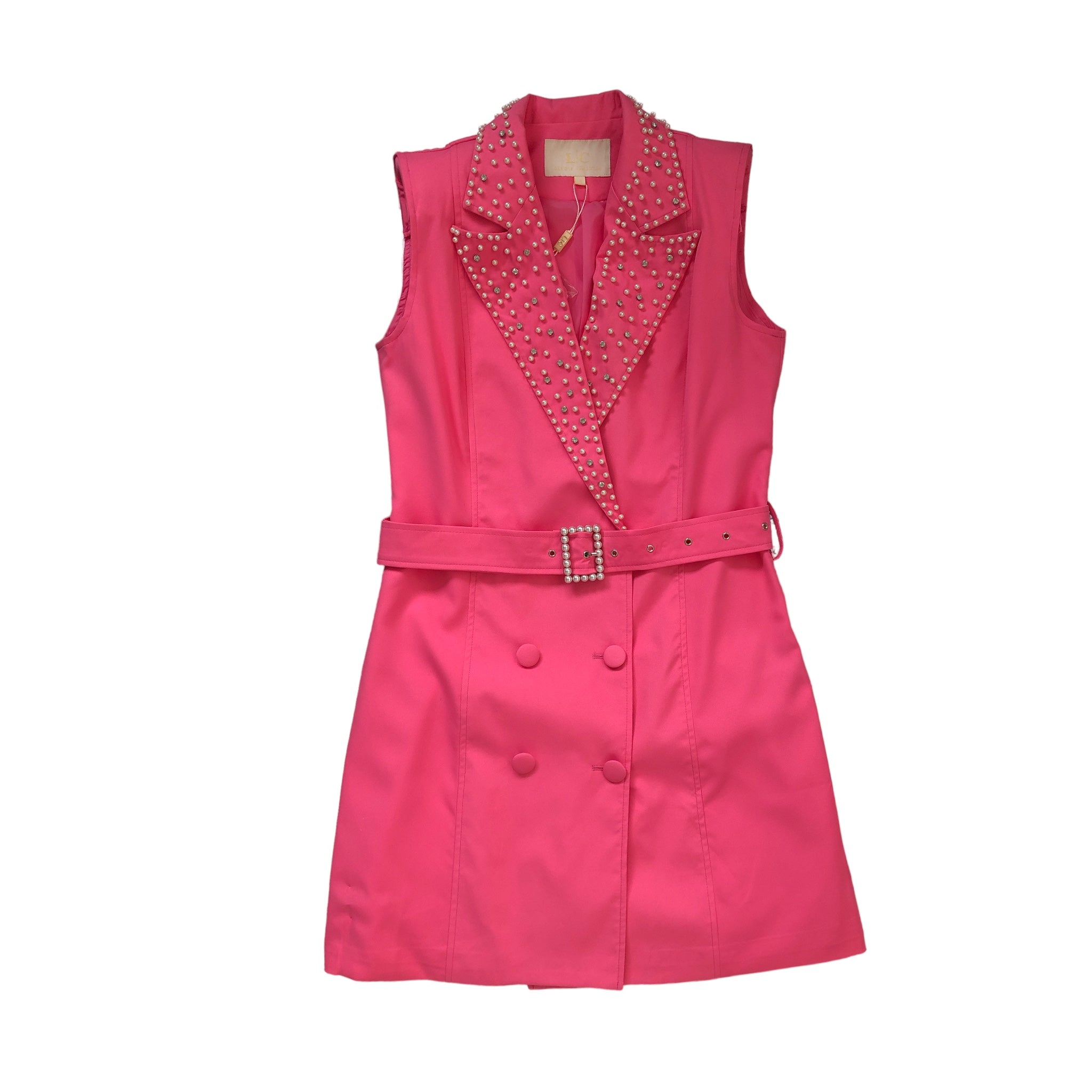 Vestido Pink Con Pedrería LC