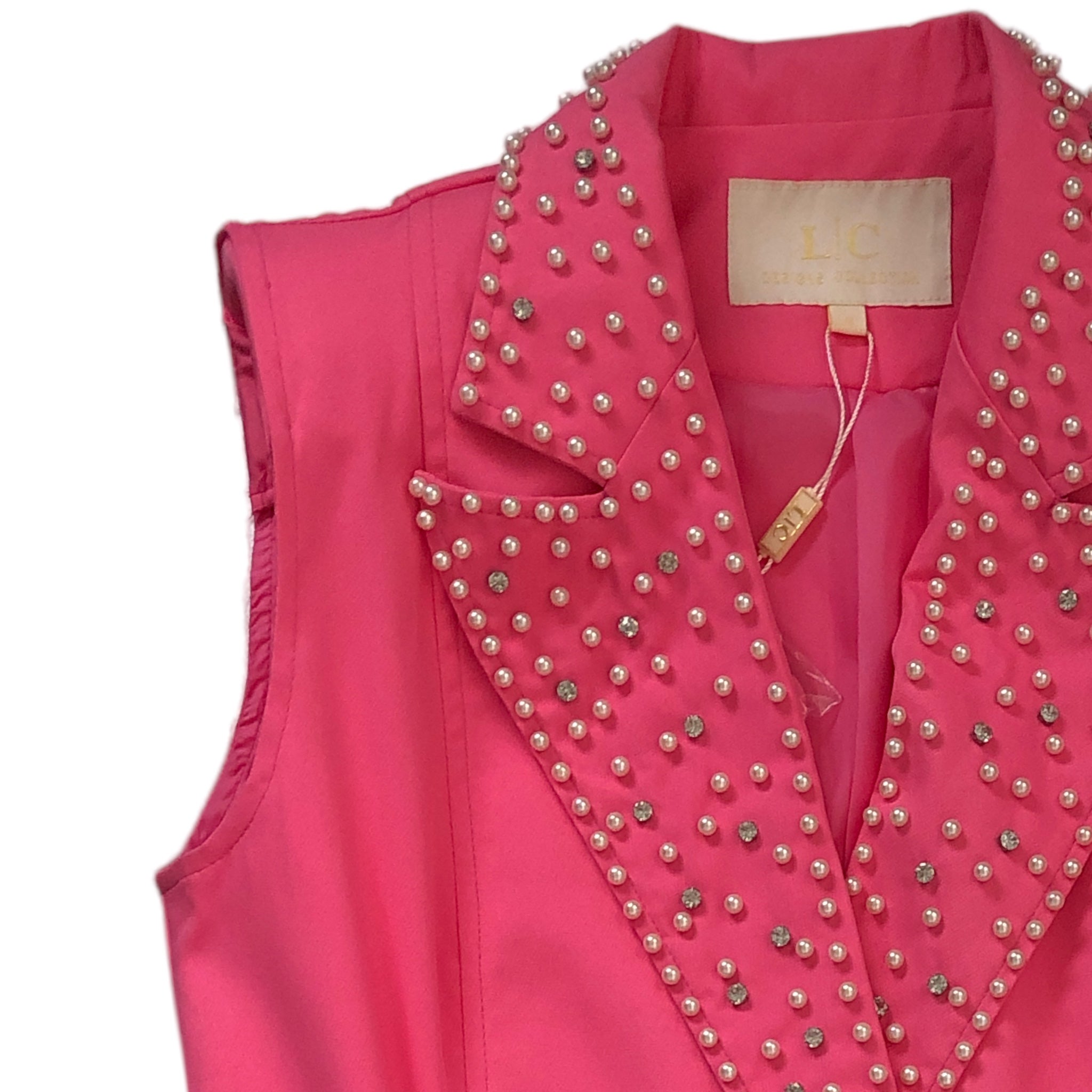Vestido Pink Con Pedrería LC