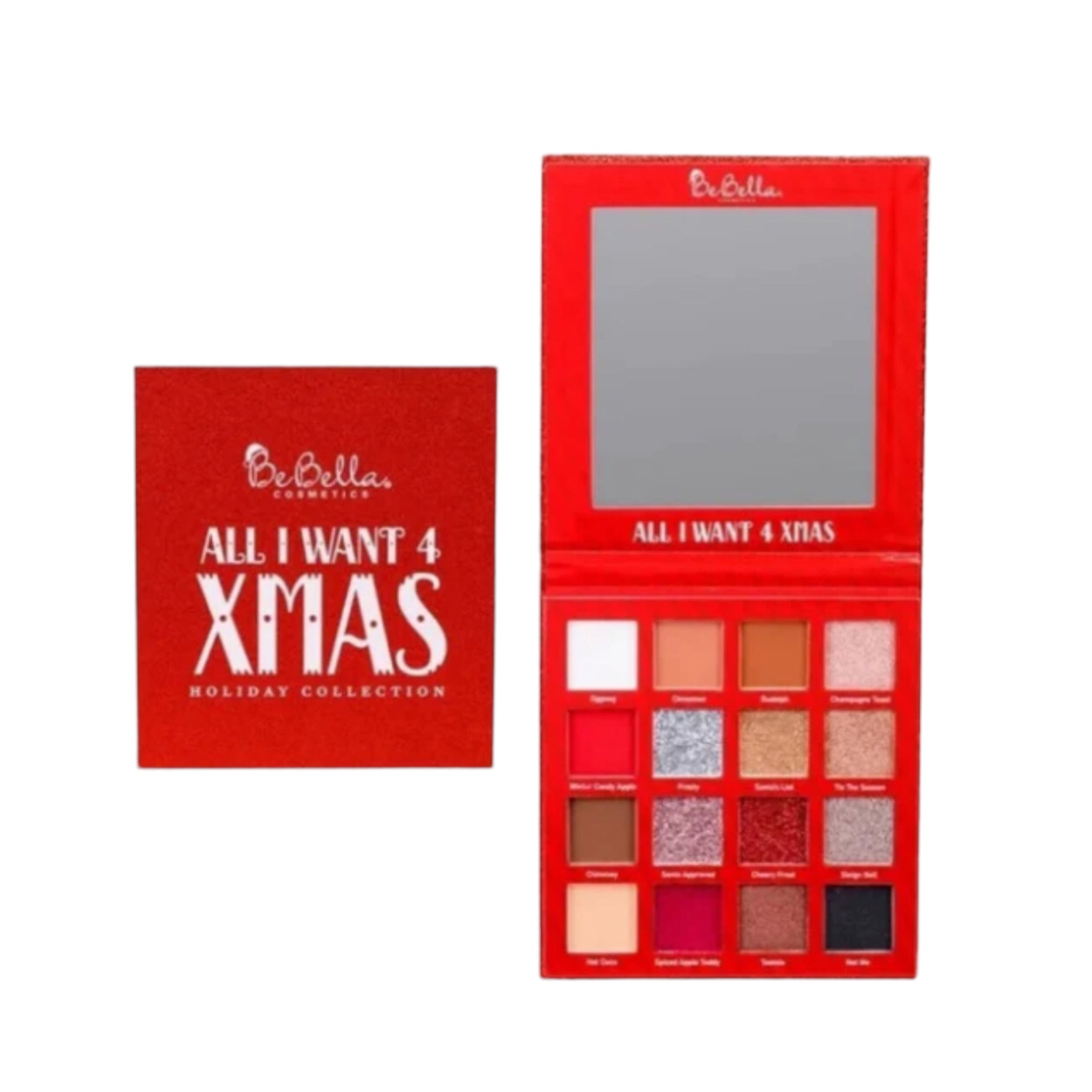 Set De 12 Brochas Y Paleta De Sombras - All I Want 4 Xmas BEBELLA