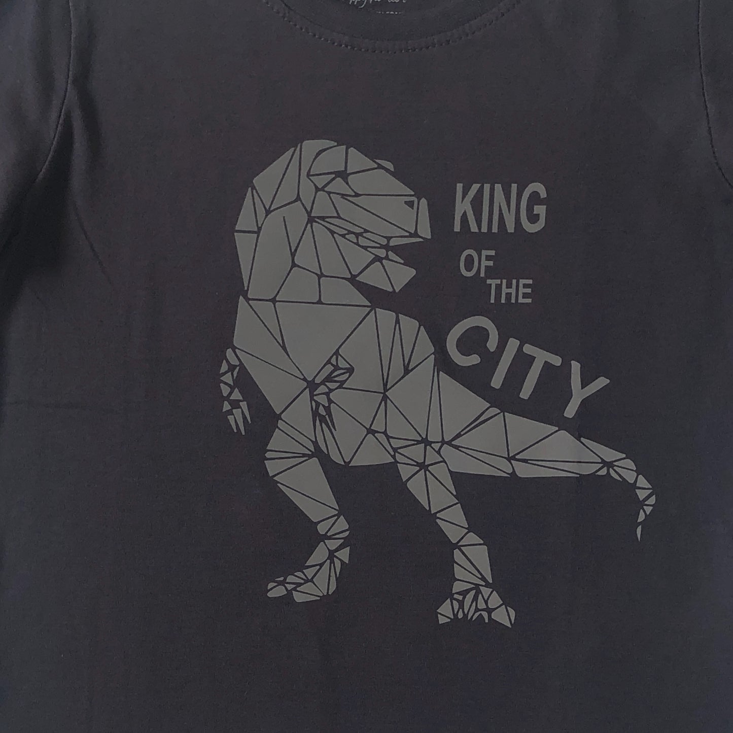 Playera Rex “KING OF THE CITY” gris niño Losan