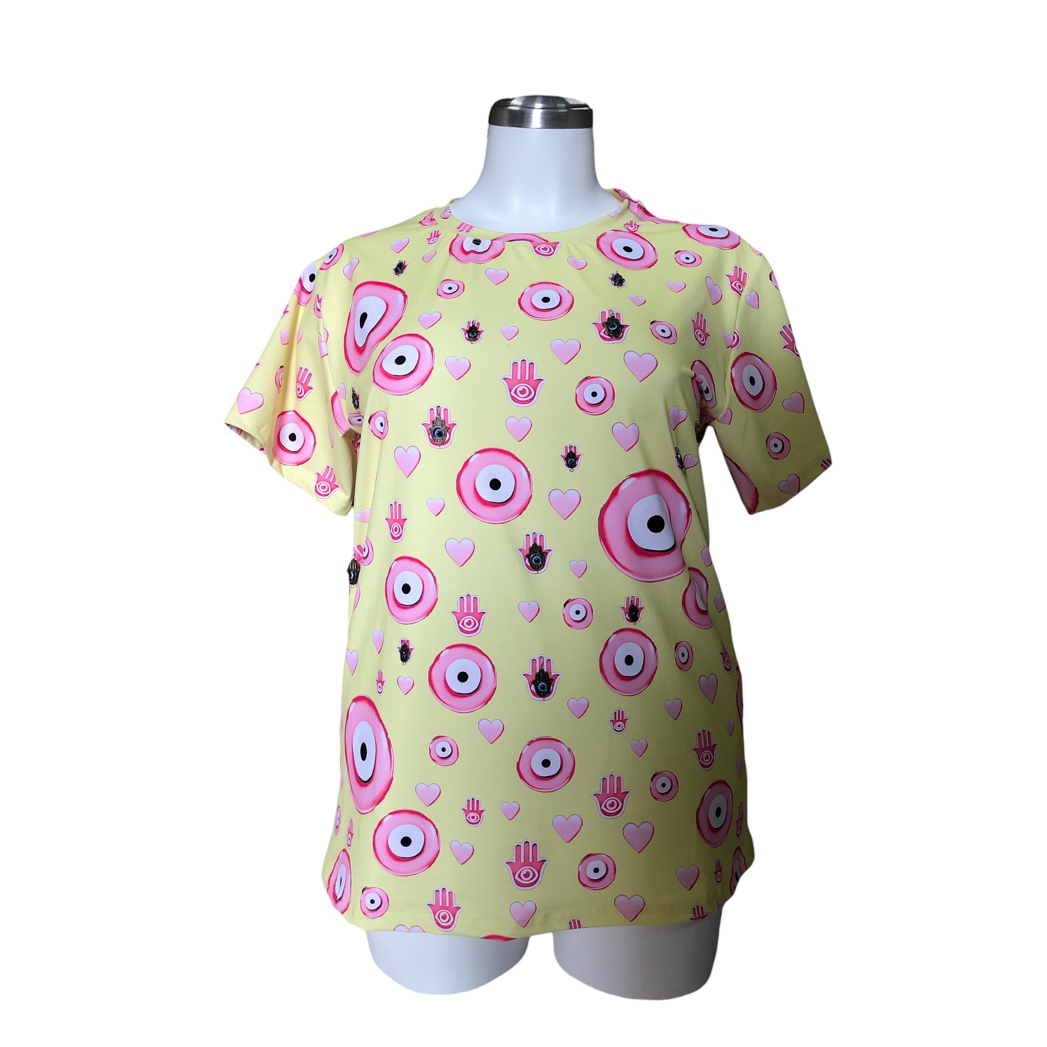 Playera Amarilla Ojo Curvy LC