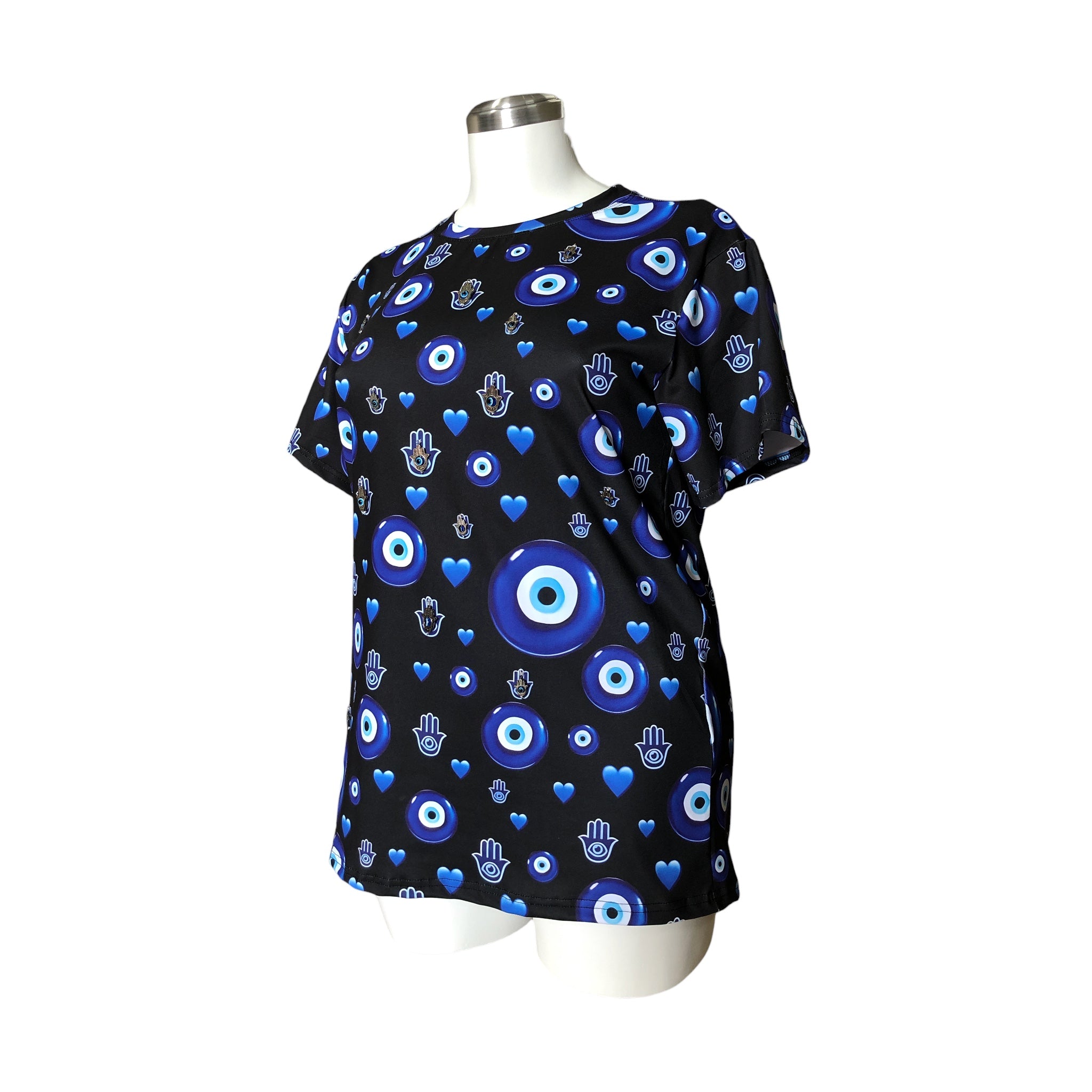 Playera Ojo Turco Black Curvy LC