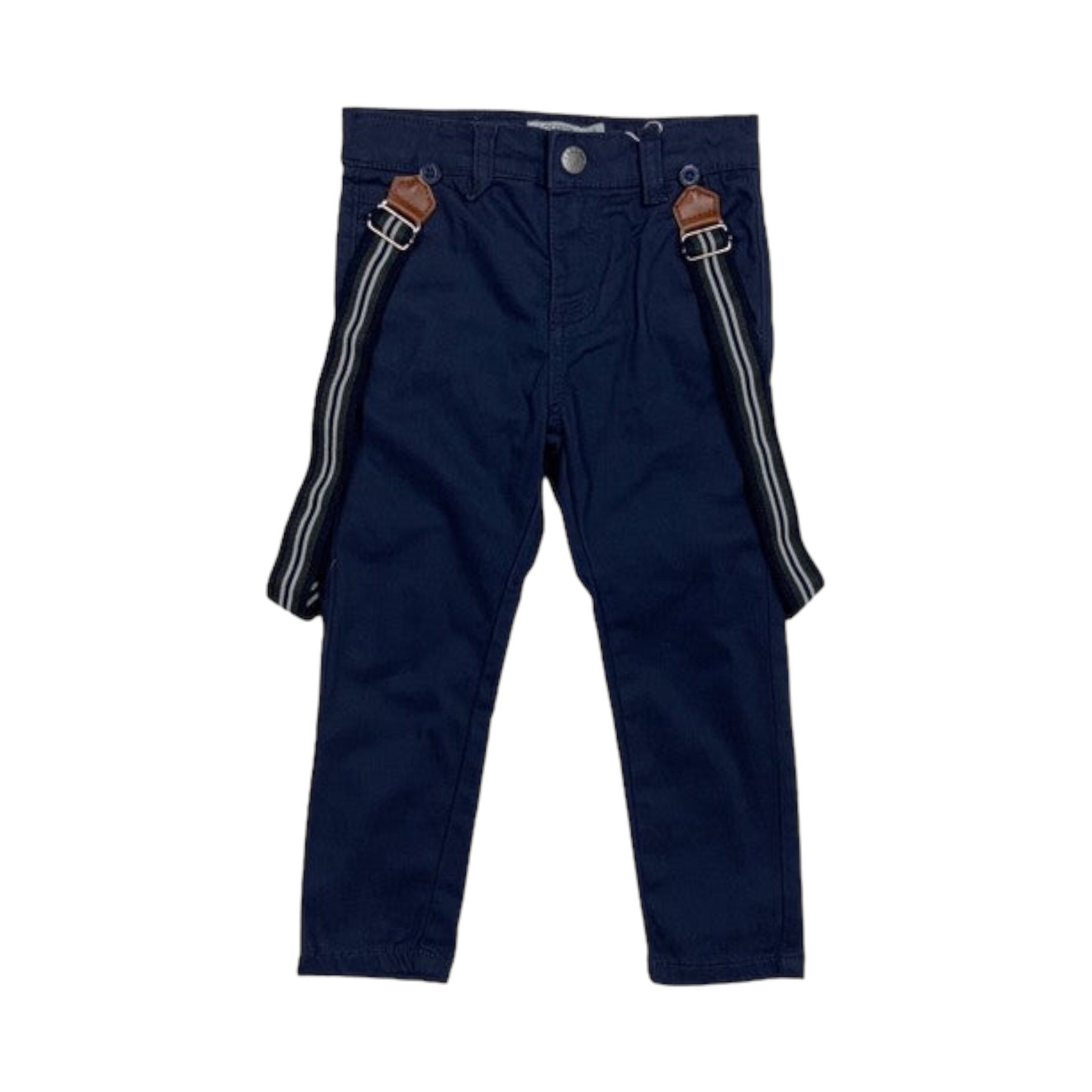 Pantalón Con Tirantes Azul Marino Losan