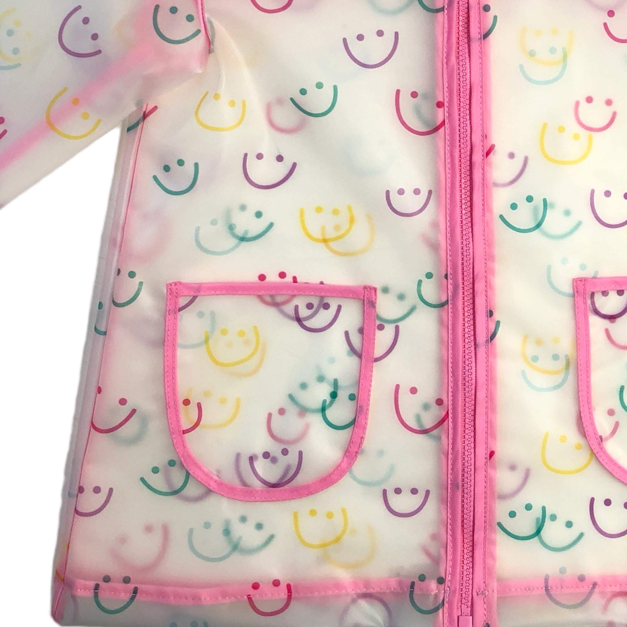 Impermeable con estampado de caritas para niña LOSAN