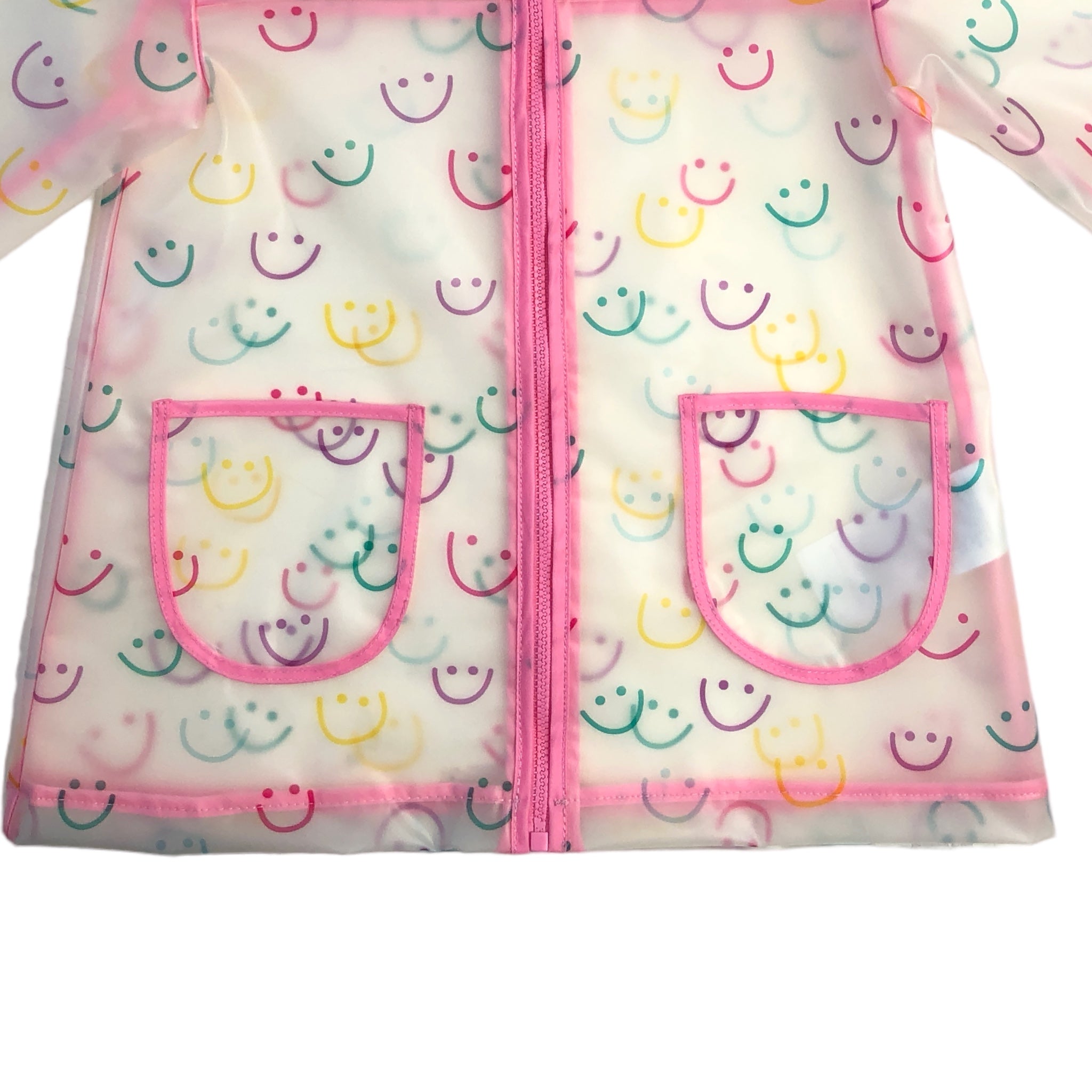 Impermeable con estampado de caritas para niña LOSAN